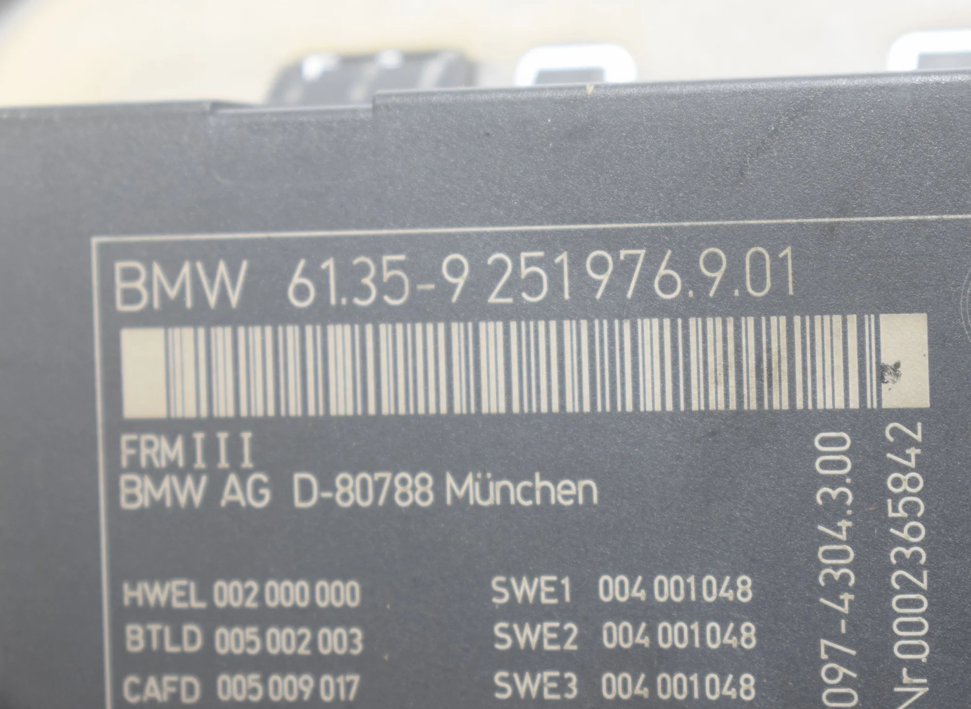 Other Control Units – OEM 6850298 · BMW 7 (F01, F02) 750 i 2010 – 5