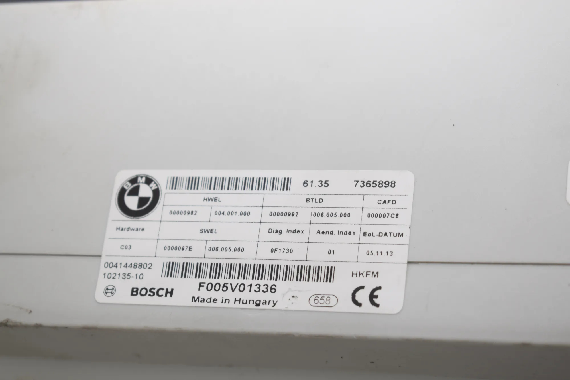 Tailgate Bootlid Control Unit – OEM 7365898 · BMW 5 Touring (F11) 530 d 2013 – 5