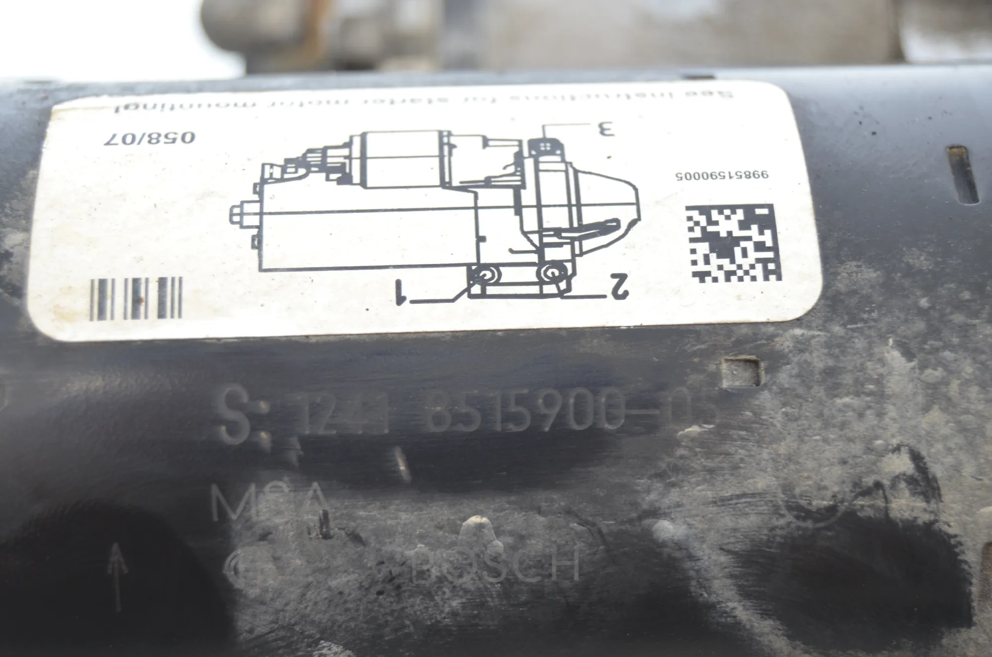 Starter Motor – OEM 8515900 · BMW X3 (F25) xDrive 30 d 2014 – 4