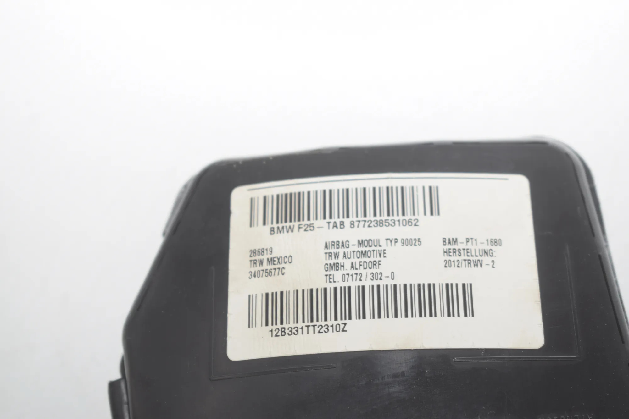 Seat Safety Bag SRS – OEM 7238531 · BMW X3 (F25) xDrive 20 d 2012 – 4