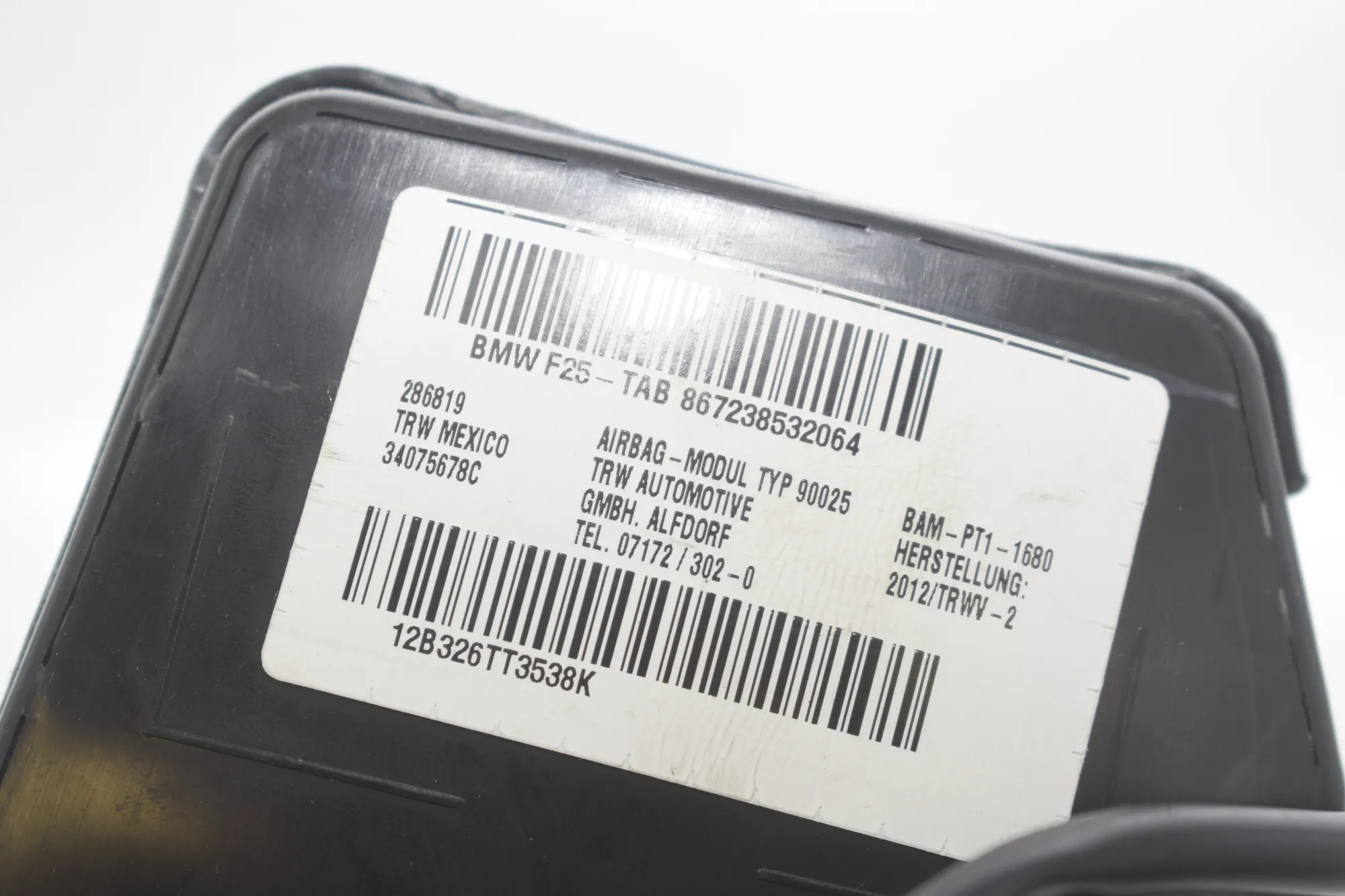Seat Safety Bag SRS – OEM 7238532 · BMW X3 (F25) xDrive 20 d 2012 – 4
