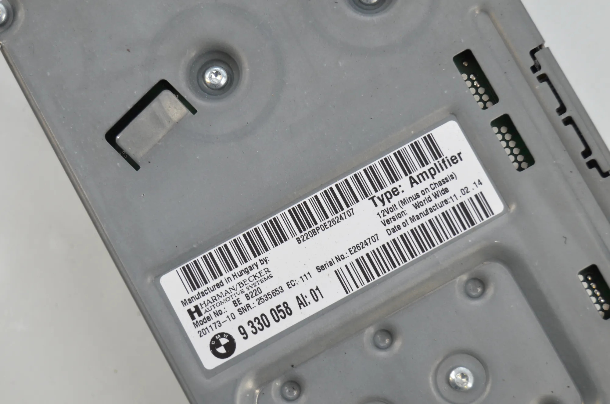 Sound Audio System Set – OEM 9324852 · BMW X5 (F15, F85) M 50 d 2014 – 11