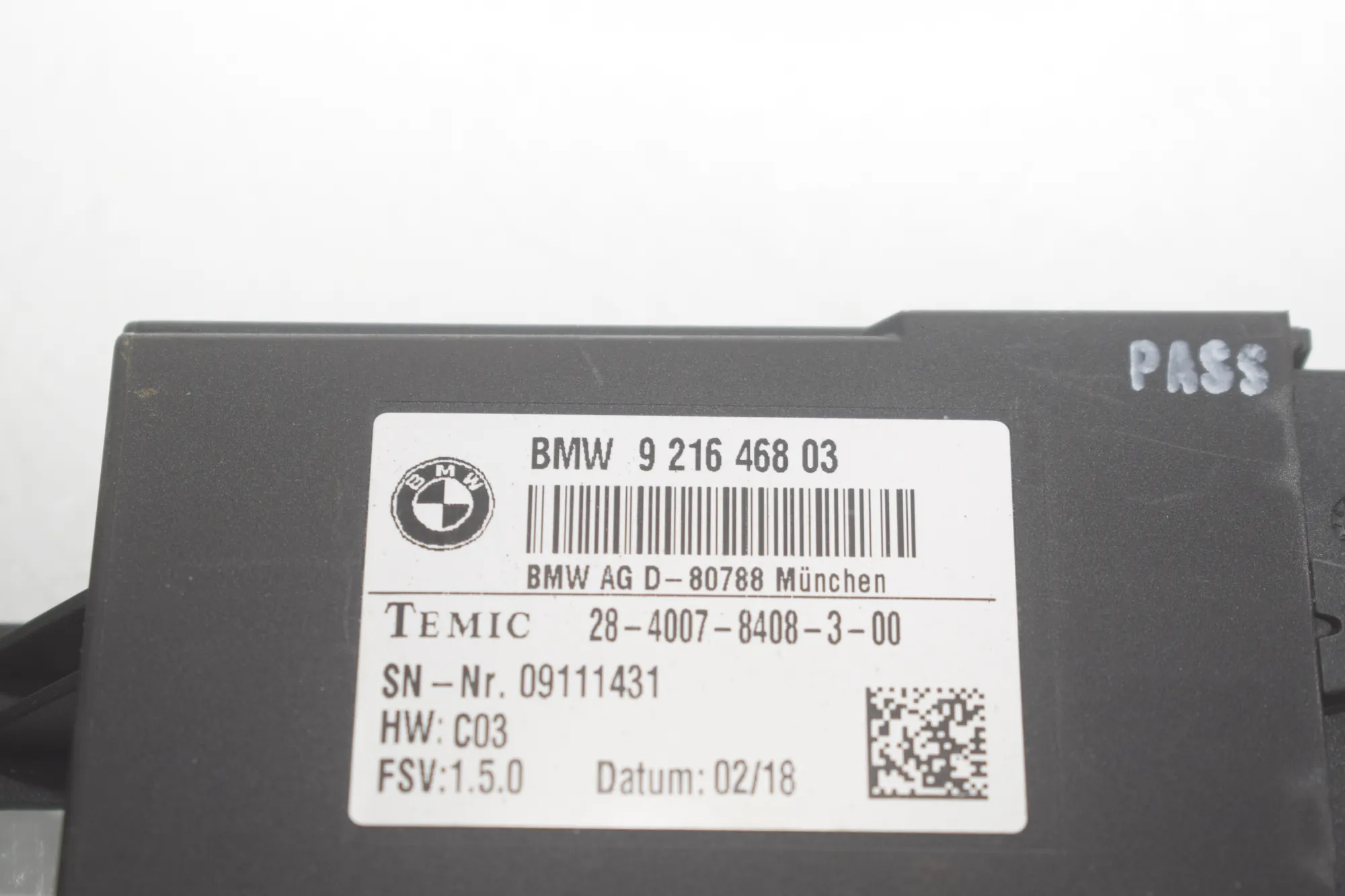 Other Control Units – OEM 9289374 · BMW X5 (F15, F85) M 2018 – 5