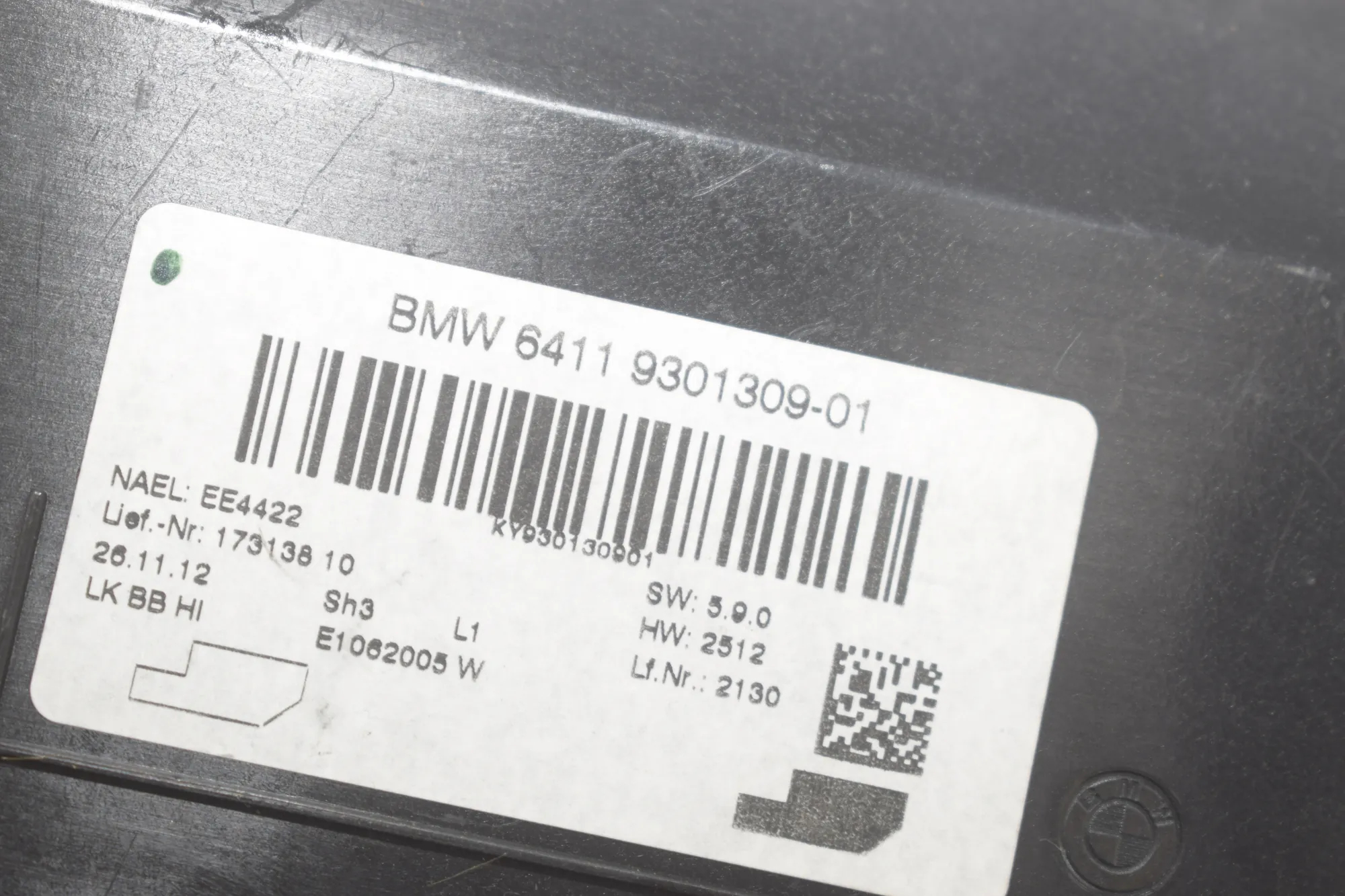 Other Control Units – OEM 9301309 · BMW 3 (F30, F80) 320 i 2012 – 5
