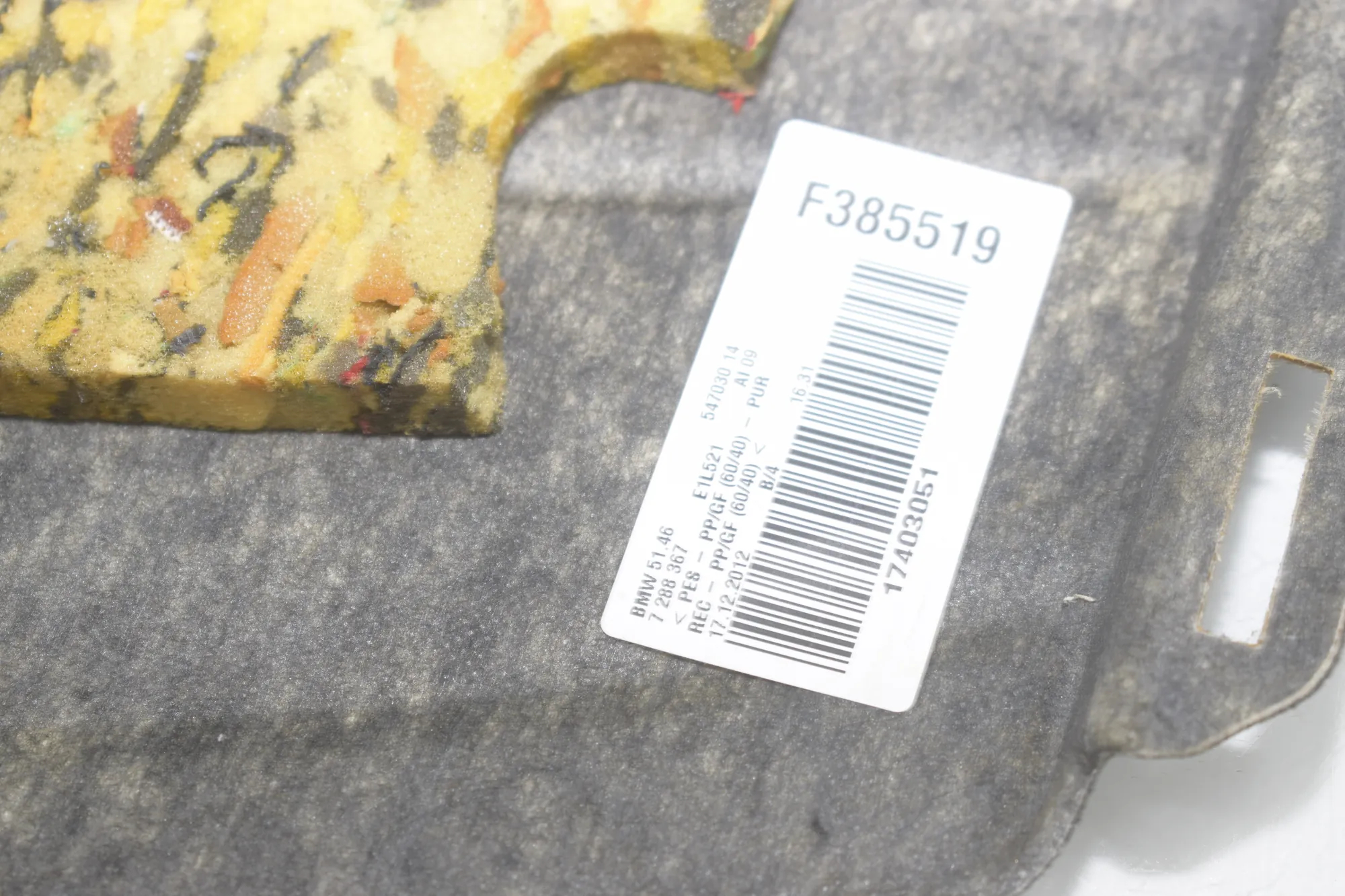 Rear Parcel Shelf – OEM 7288367 · BMW 3 (F30, F80) 320 i 2012 – 4