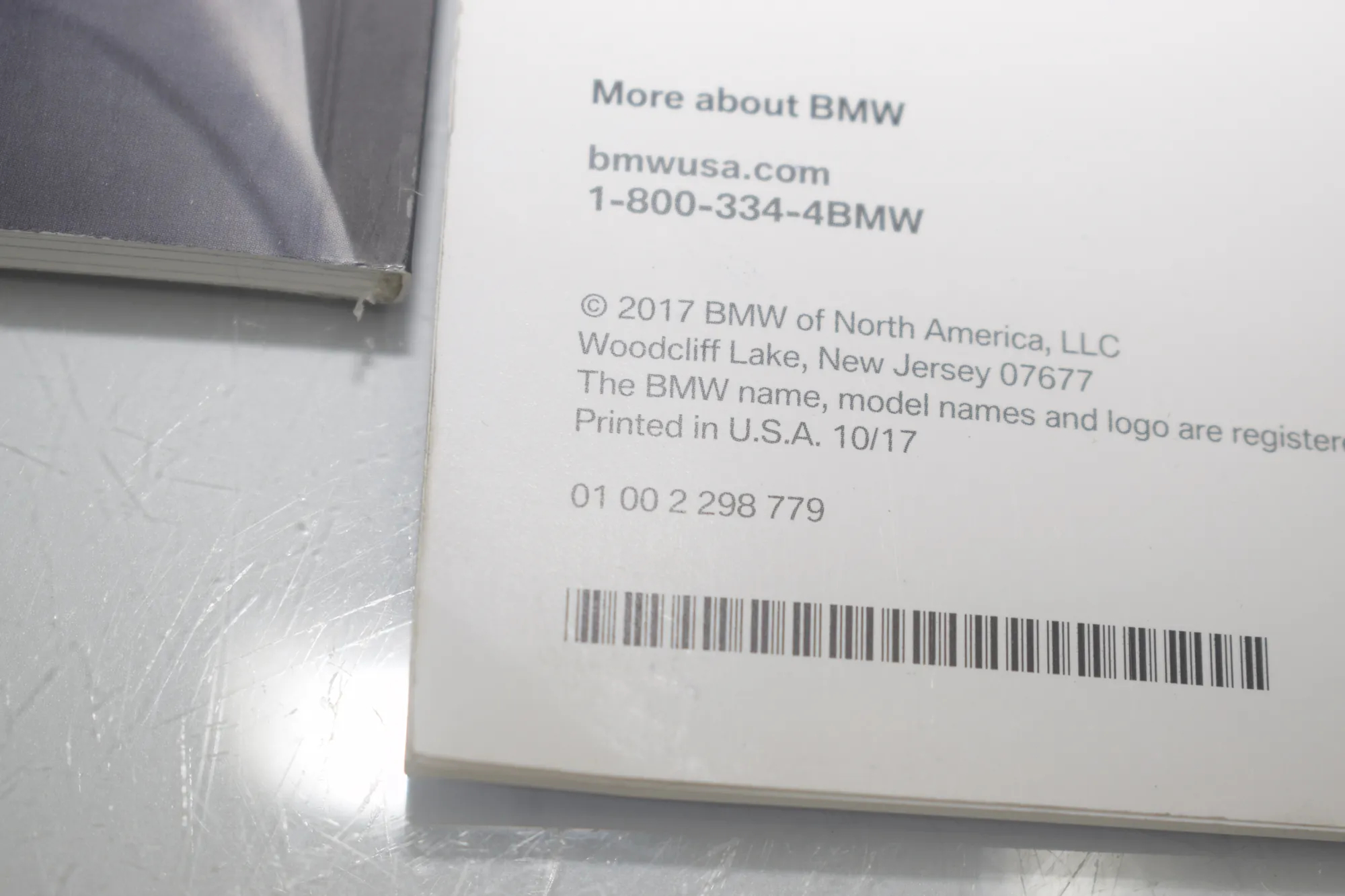 Manual Service Book – OEM 01402662661 · BMW X5 (F15, F85) M 2018 – 8