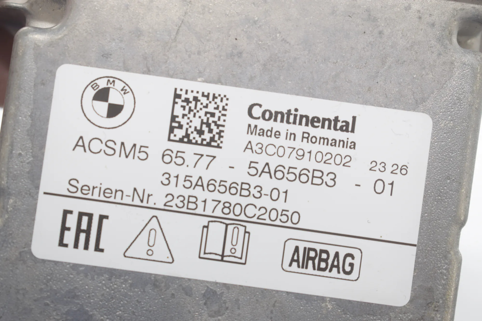 SRS Control Unit – OEM 5A656B3 · BMW 3 Touring (G21) BMW 3 Touring (G21) 320 d Mild-Hybrid 2023 – 5