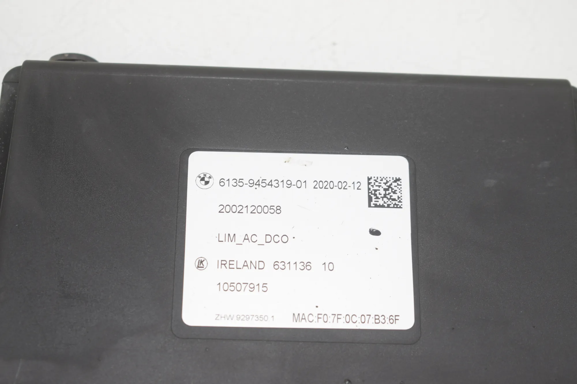 Other Control Units – OEM 9454319 · BMW i3 (I01) BMW i3 (I01) Electric 2020 – 4