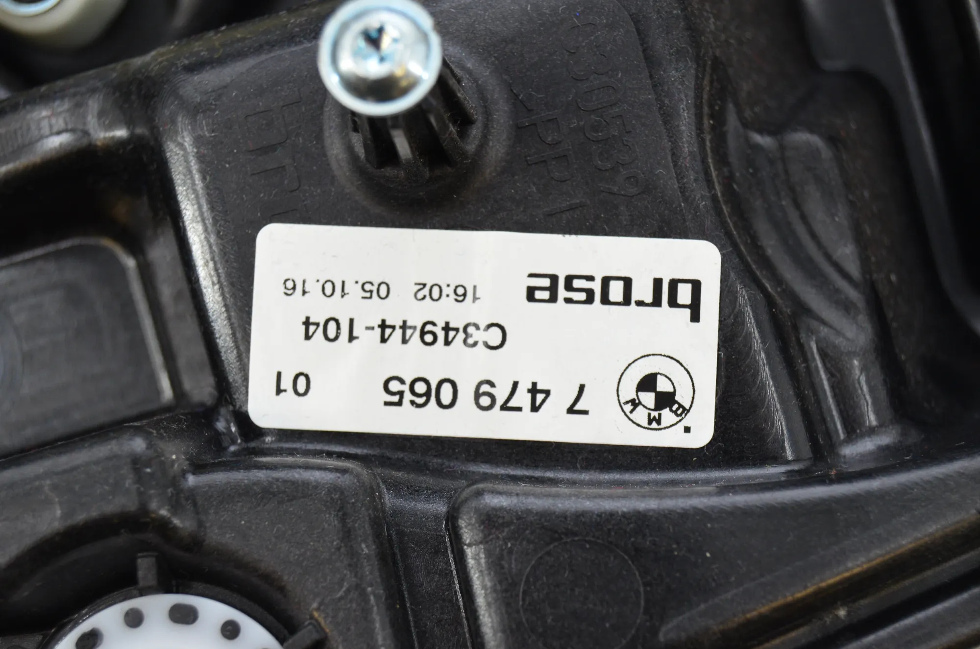 Rear Left Door Window Regulator – OEM 7479065 · BMW 7 (G11, G12) 750 d, Ld xDrive 2016 – 4