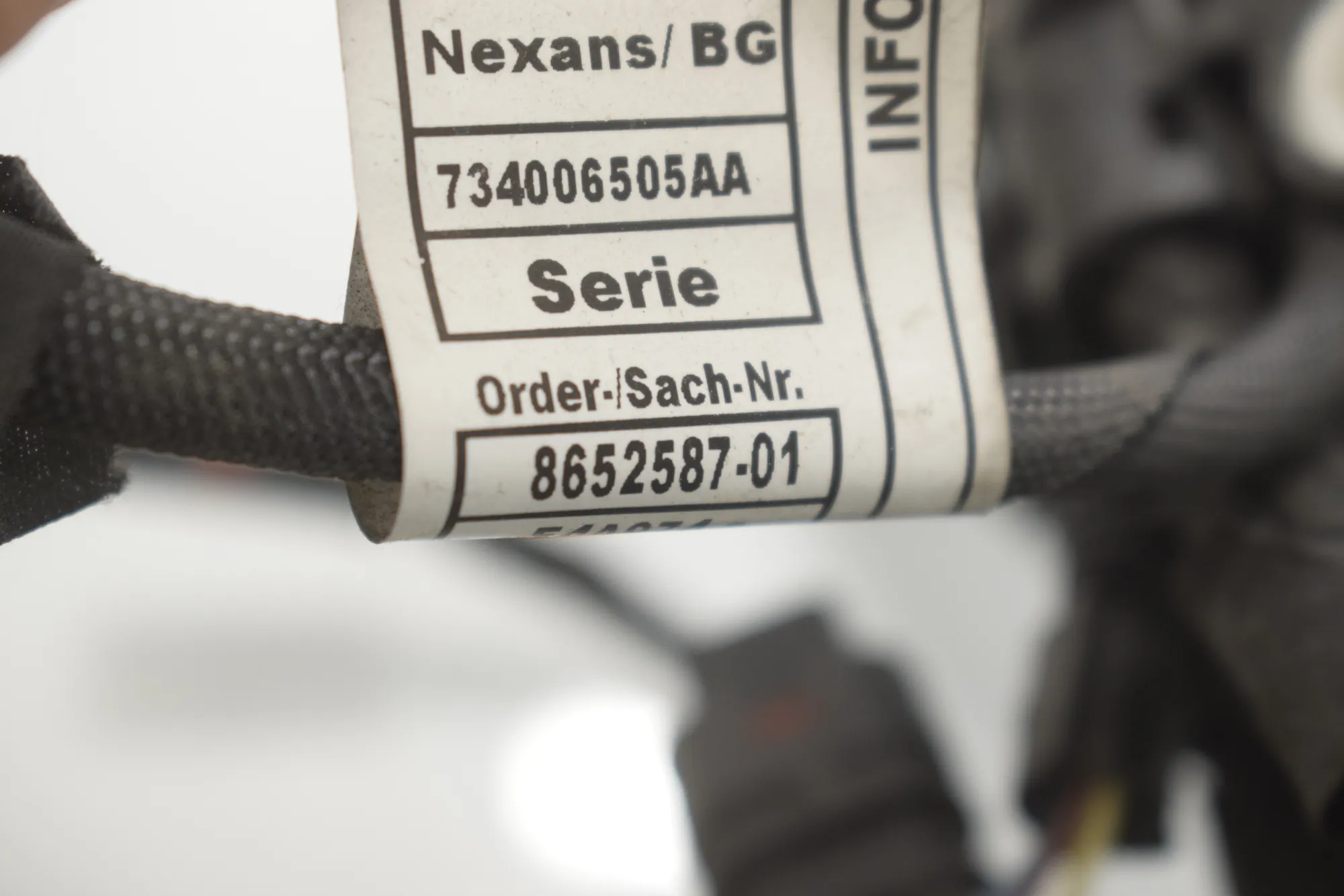 Engine Cable Harness – OEM 8652587 · BMW X5 (F15, F85) M 2018 – 4