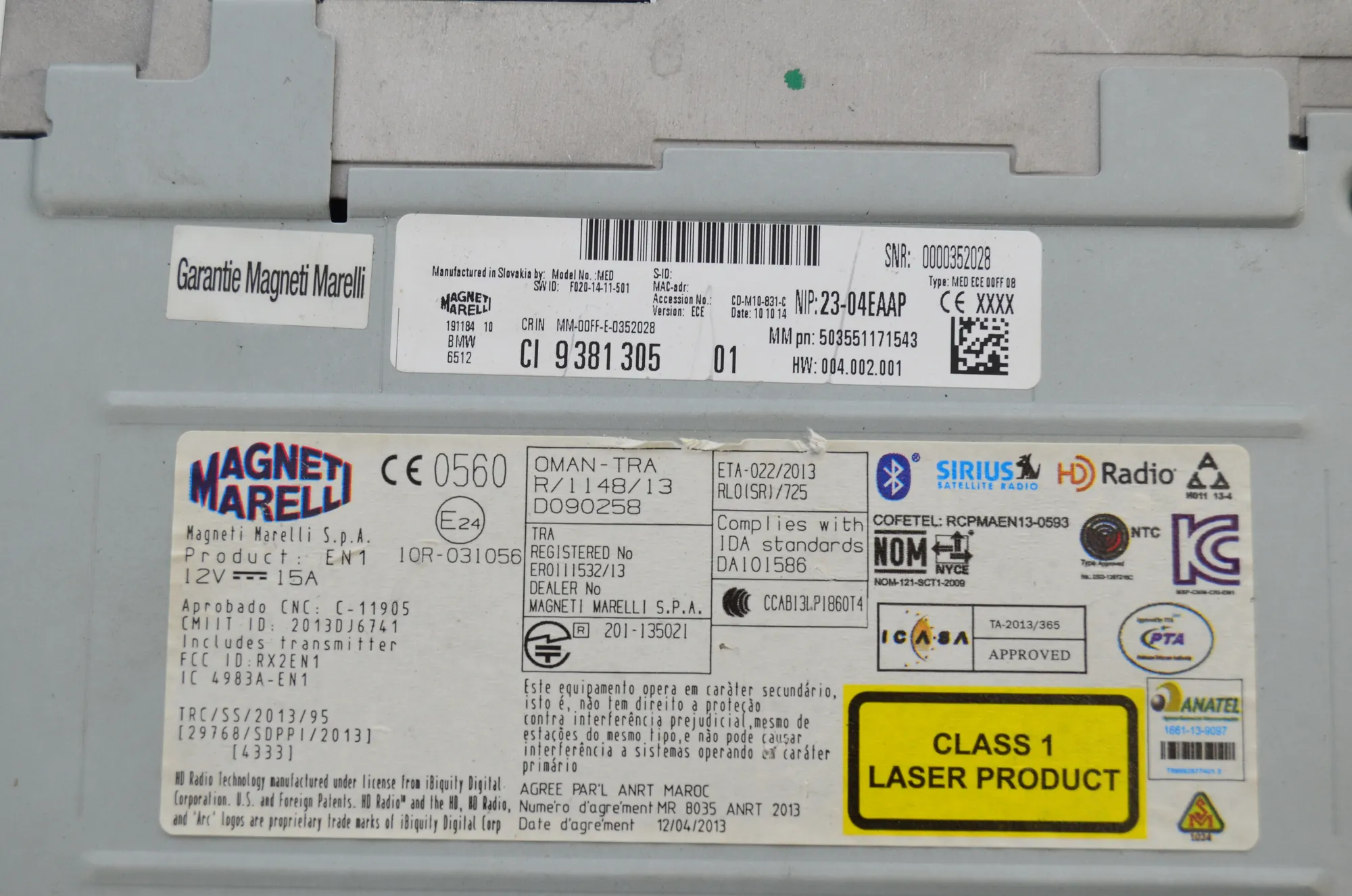 Navigation System – OEM 9317695 · BMW i3 (I01) Electric 2014 – 10
