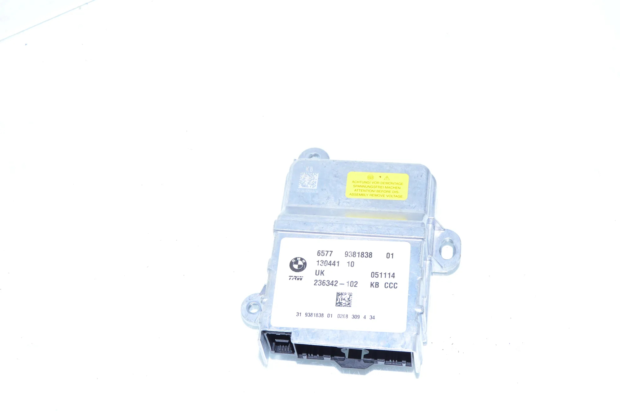 SRS Control Unit – OEM 9381838 · BMW i3 (I01) Electric 2014