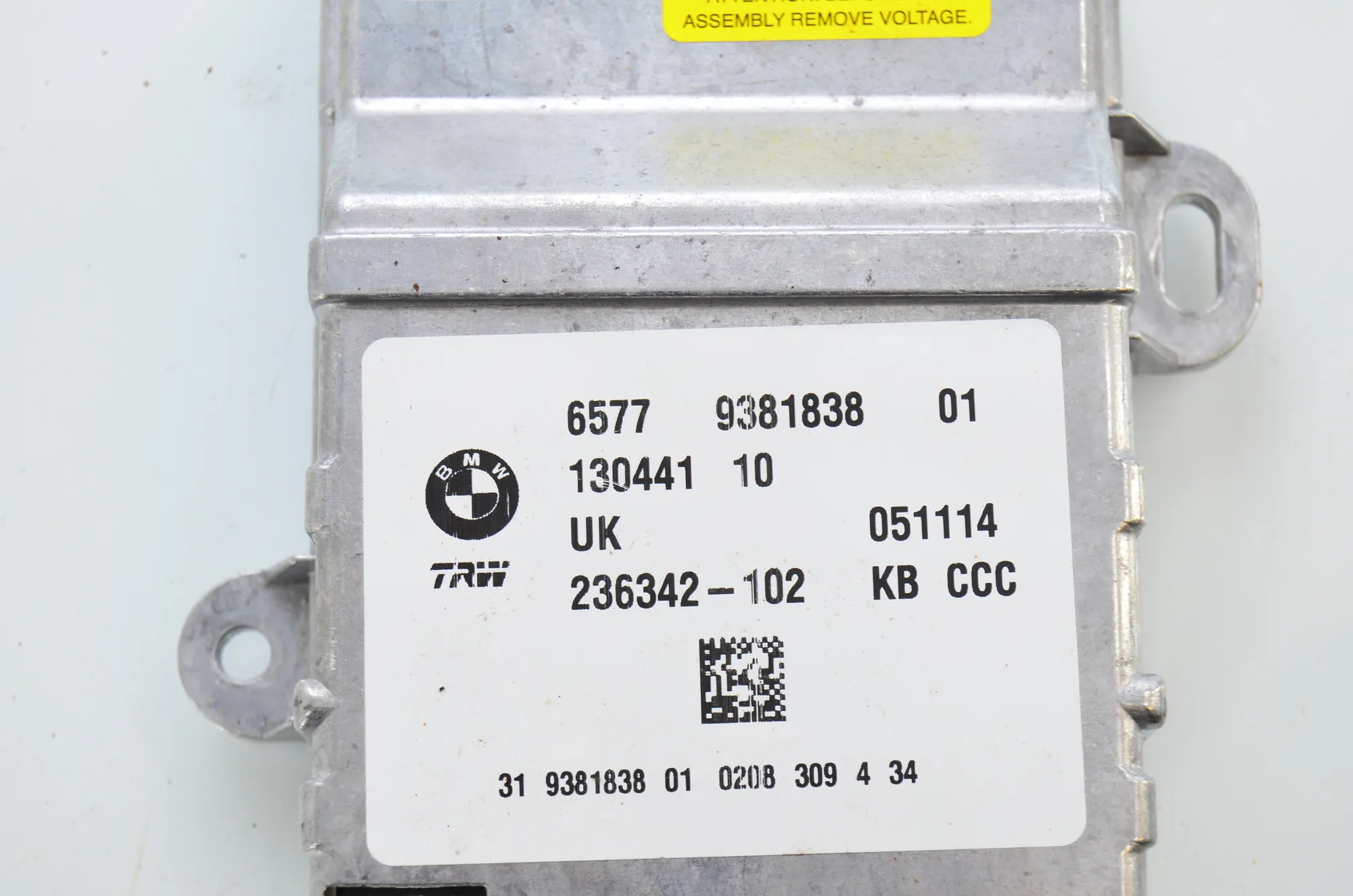SRS Control Unit – OEM 9381838 · BMW i3 (I01) Electric 2014 – 5