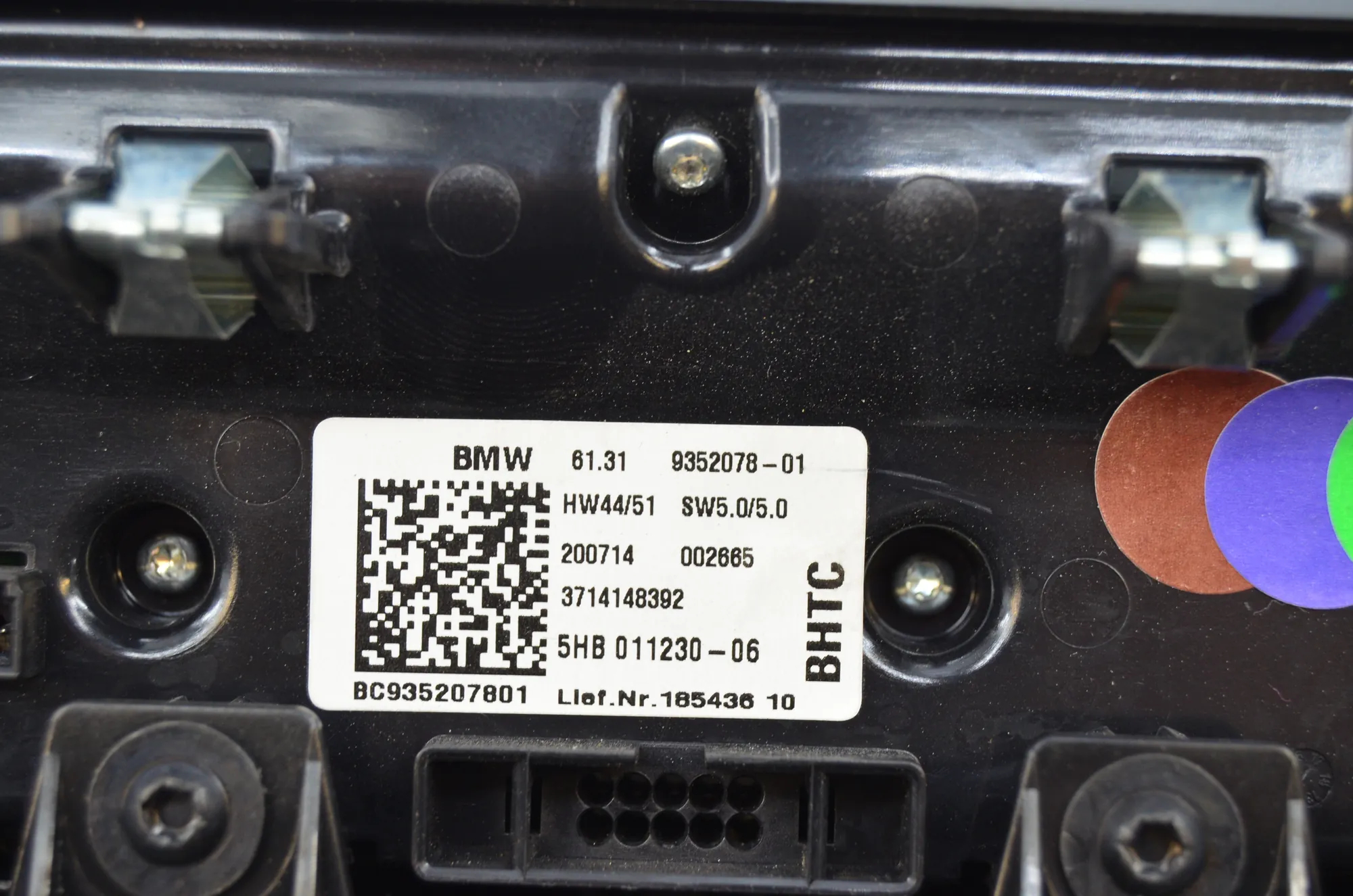 Climate Control Unit – OEM 9352078 · BMW i3 (I01) Electric 2014 – 5