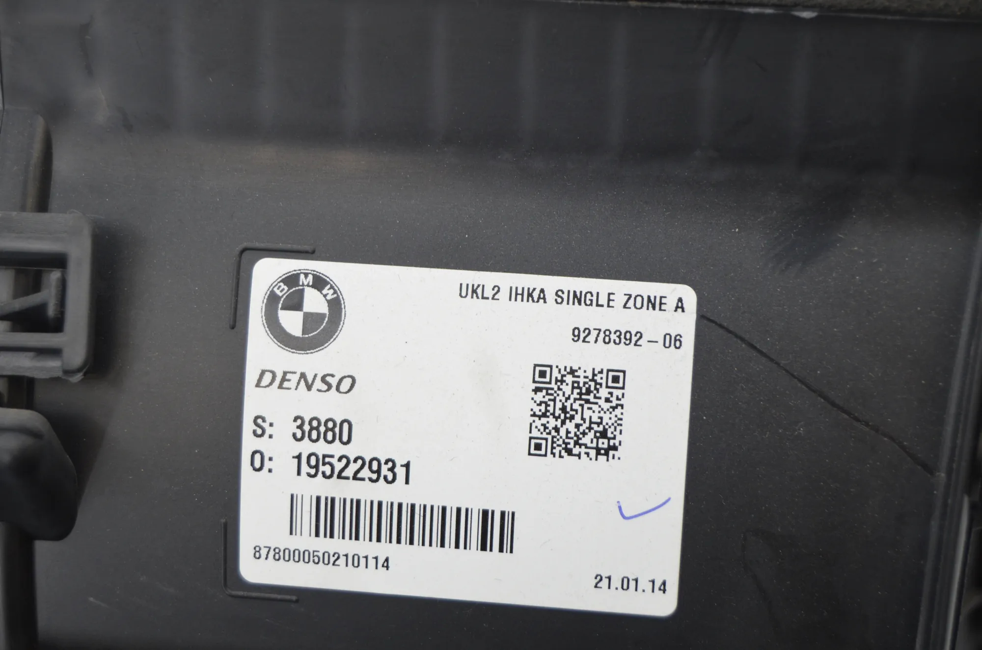 Interior Heater – OEM 9278392 · BMW i3 (I01) Hybrid 2014 – 4