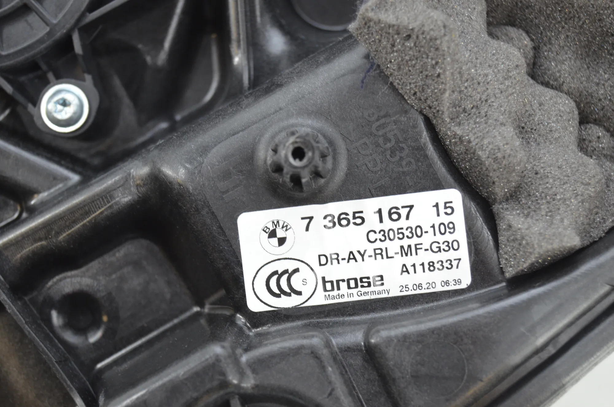 Rear Left Door Window Regulator – OEM 7365167 · BMW 5 (G30) (2016 - -) M 550 d xDrive 2020 – 4