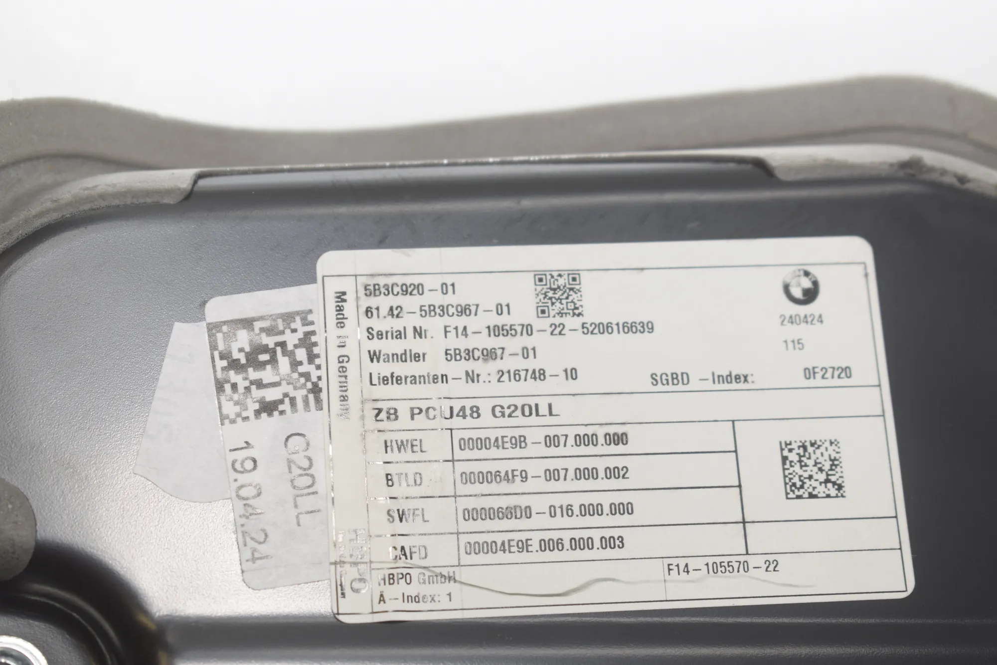 Other Control Units – OEM 5B3C967 · BMW 3 Touring (G21) (2019 - -) 320 d Mild-Hybrid 2024 – 4