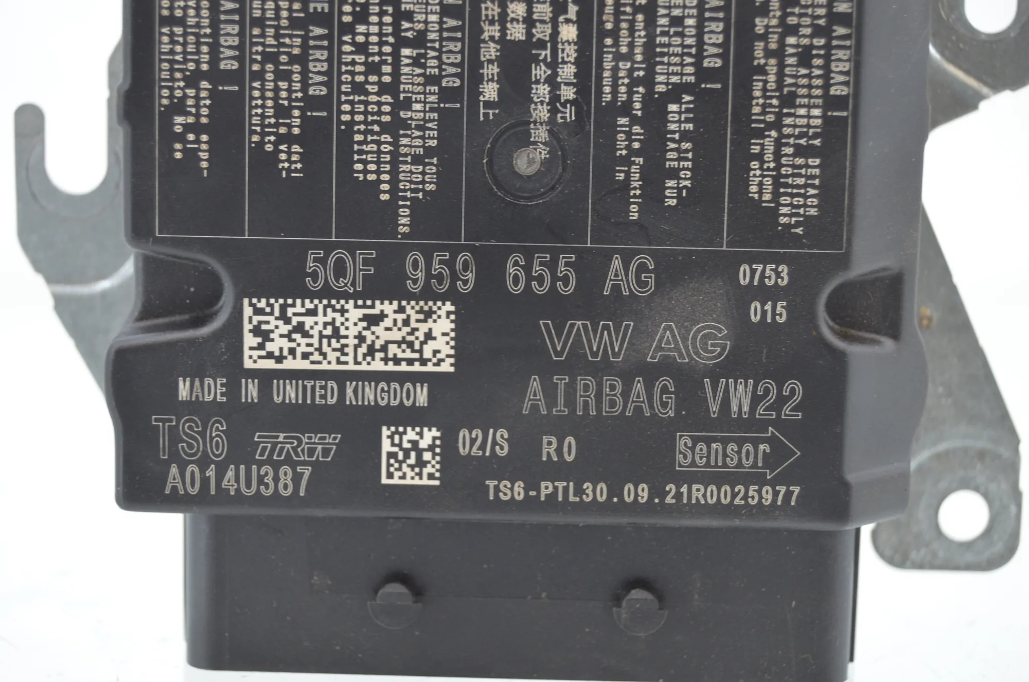 SRS Control Unit – OEM 5QF959655 · VW CRAFTER Furgon (SY_) (2016 - -) 2.0 TDI 2022 – 4