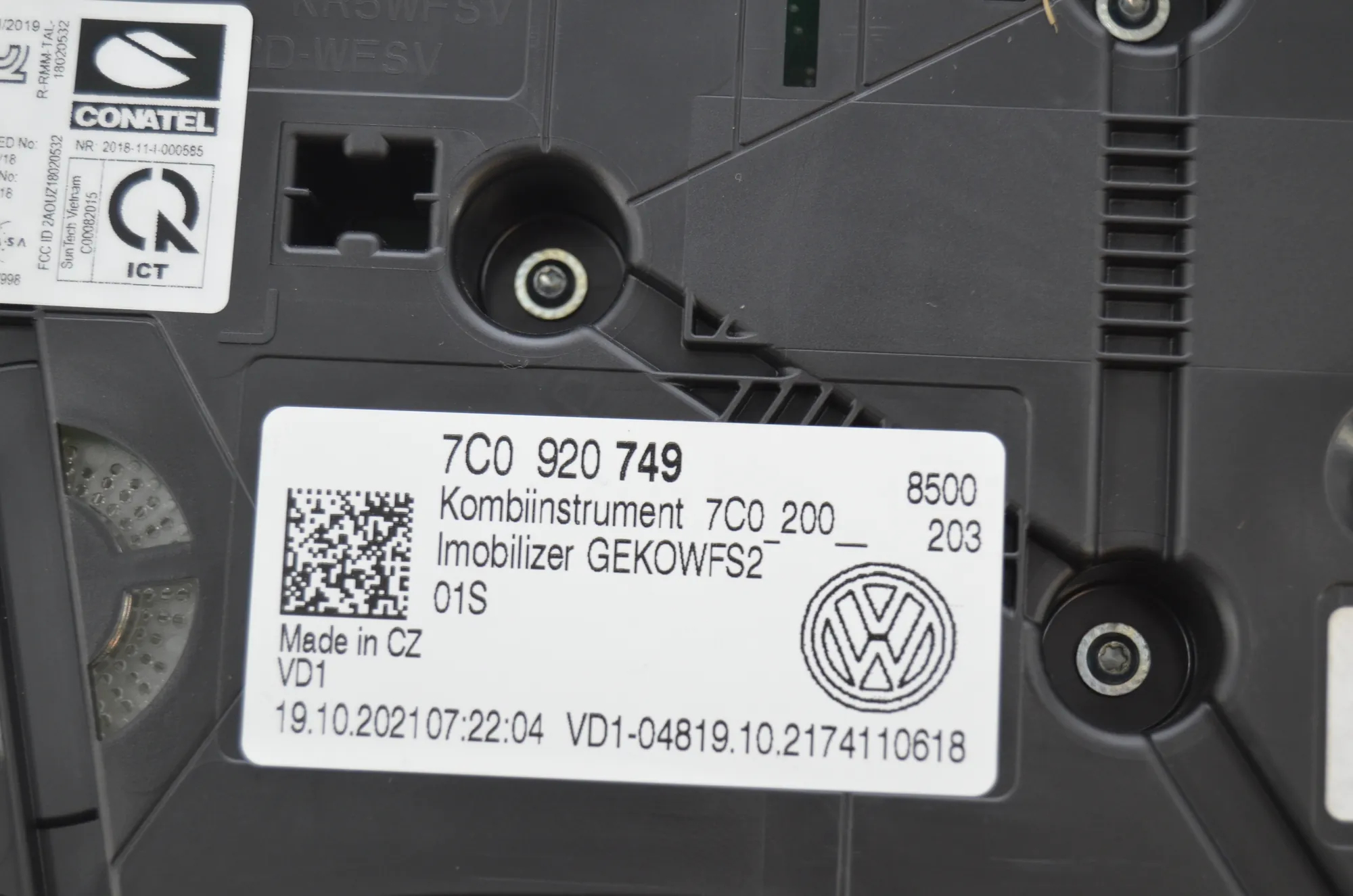 Instrument Cluster Speedometer – OEM 7C0920749 · VW CRAFTER Furgon (SY_) (2016 - -) 2.0 TDI 2022 – 4
