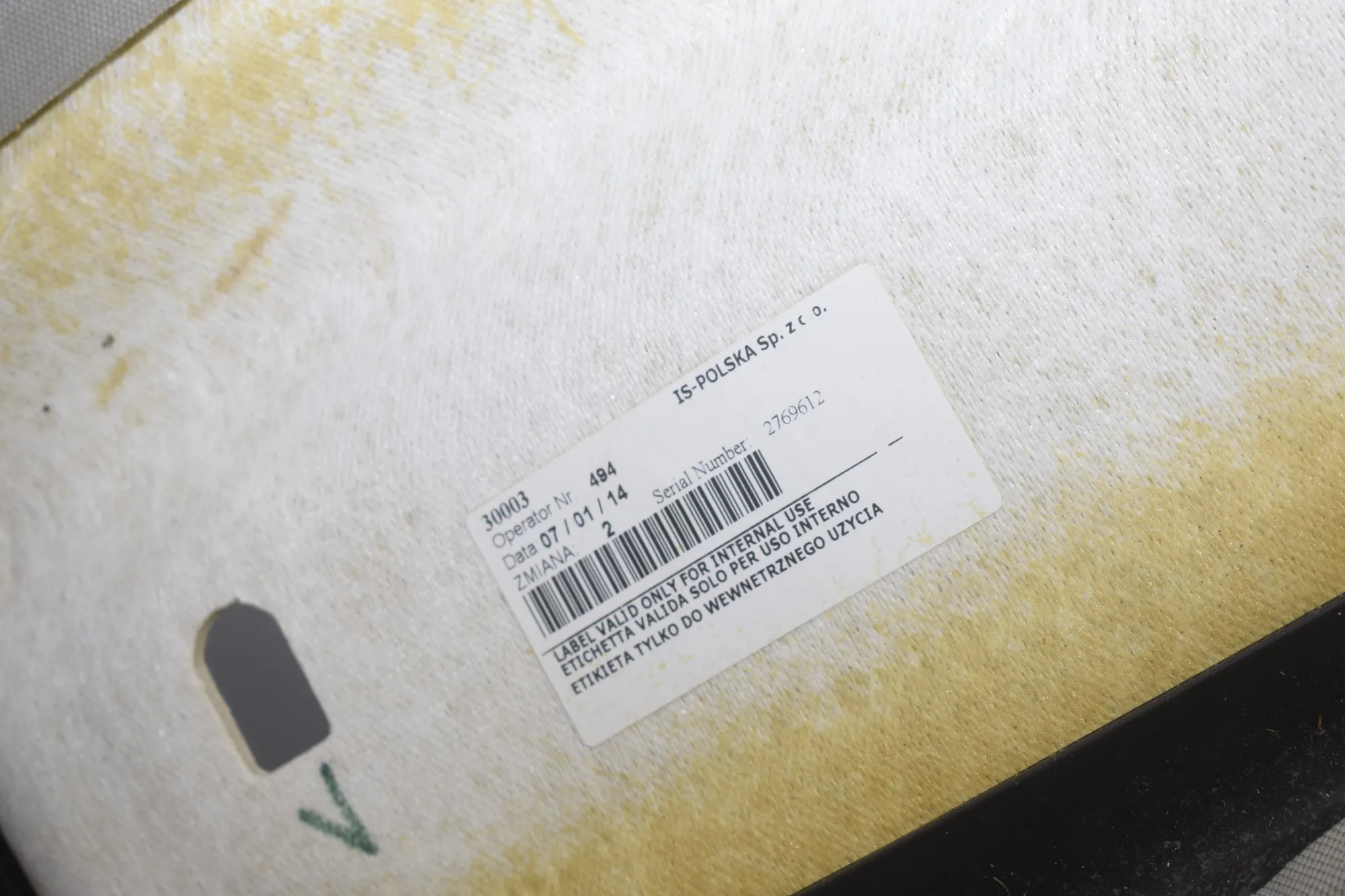 Roof Headliner – OEM 9354371 · BMW i3 (I01) Hybrid 2014 – 10