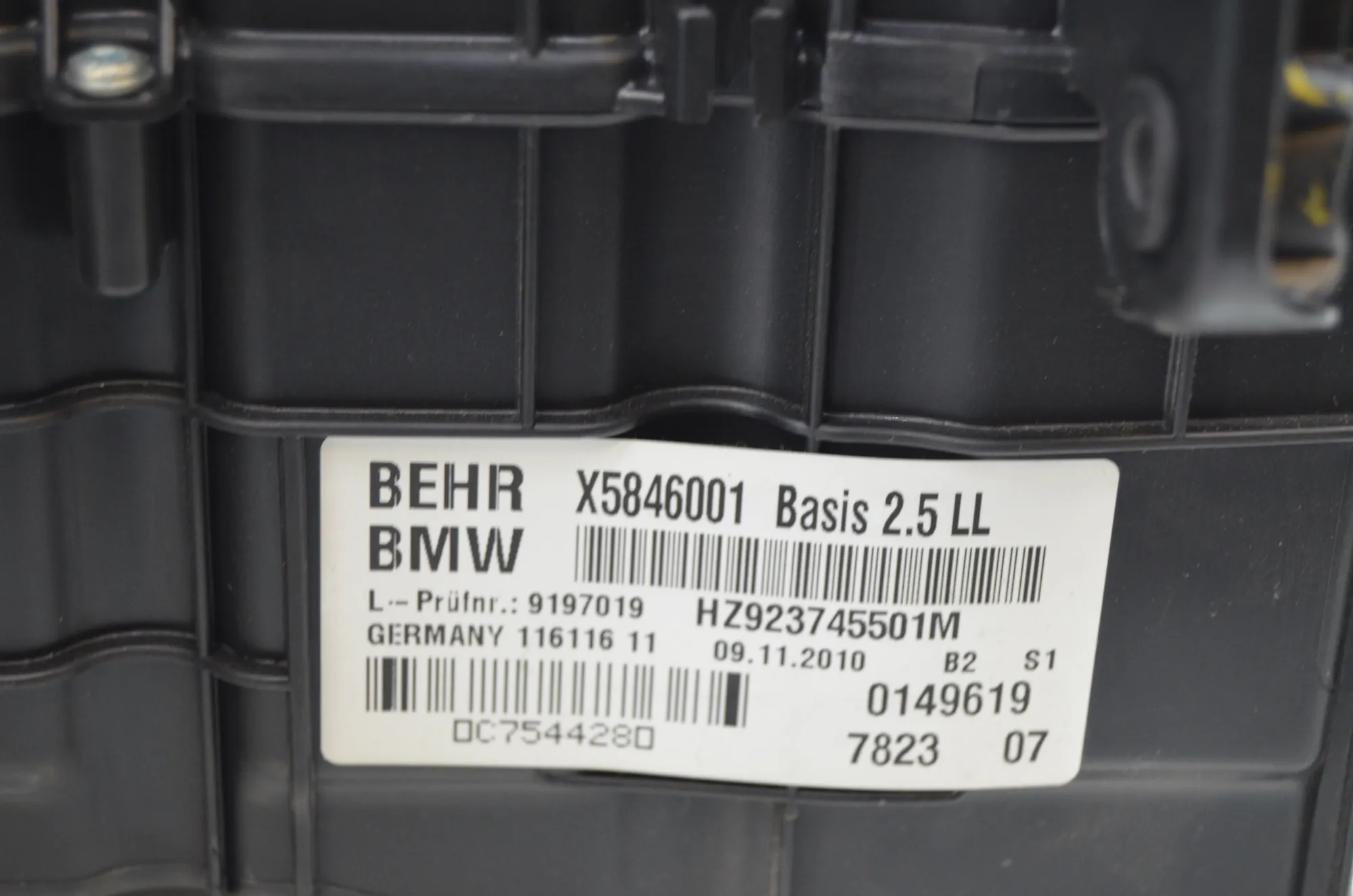 Interior Heater – OEM 9237455 · BMW 5 Gran Turismo (F07) 530 d xDrive 2010 – 4