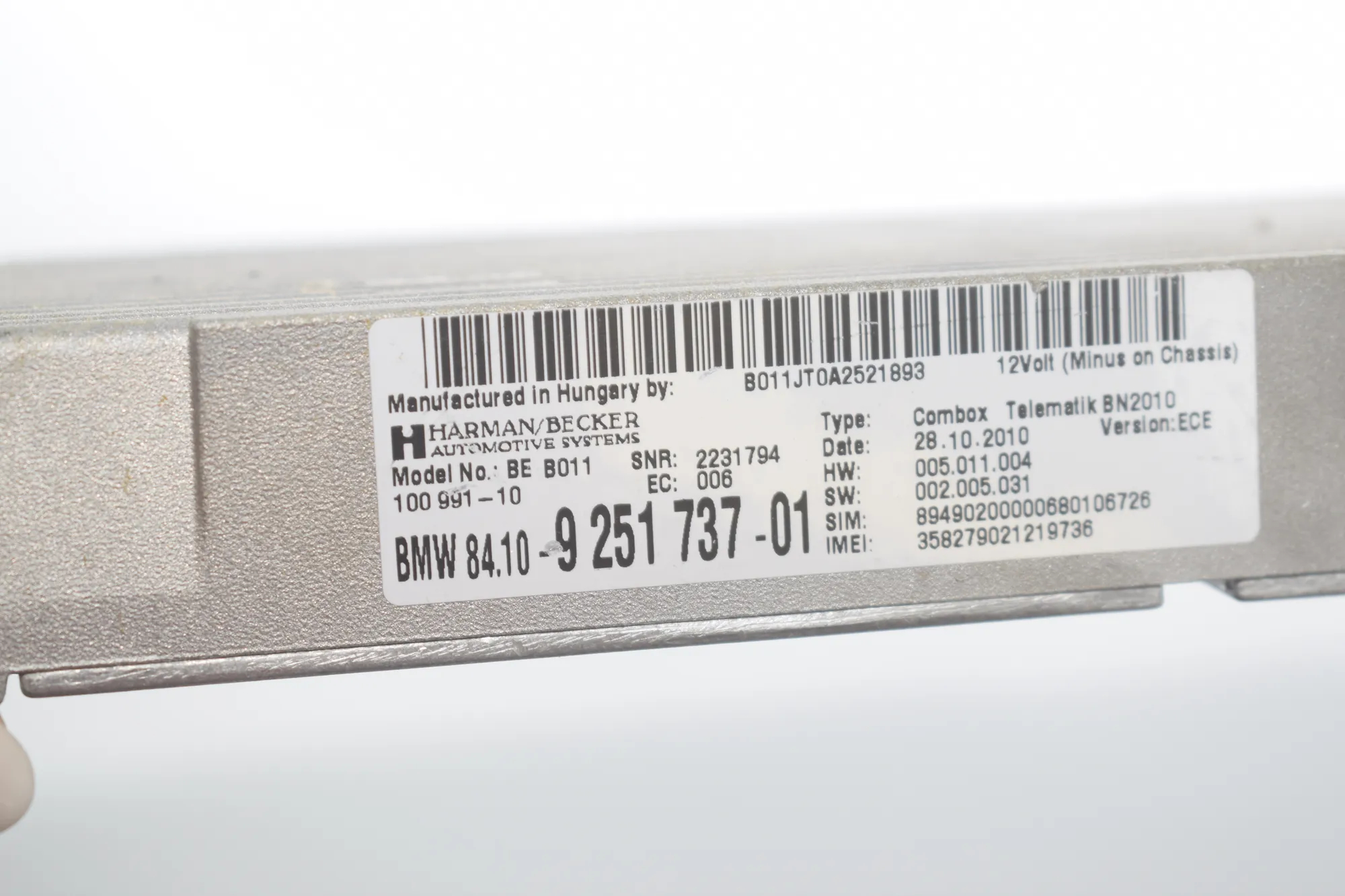 Other Control Units – OEM 9244396 · BMW 5 Gran Turismo (F07) 530 d xDrive 2010 – 8
