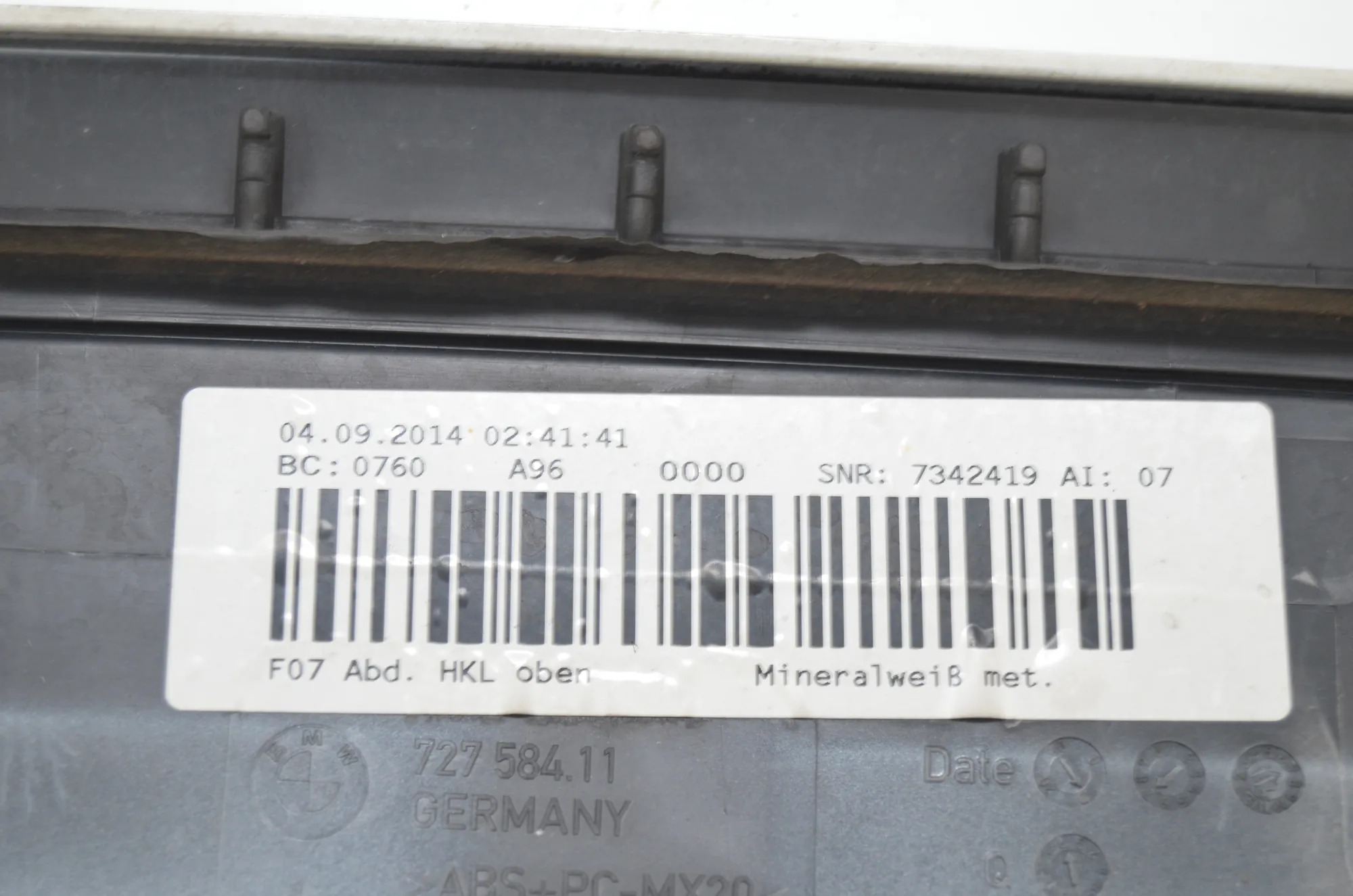 Rear Windshield Spoiler – OEM 7342419 · BMW 5 Gran Turismo (F07) 535 d xDrive 2014 – 4