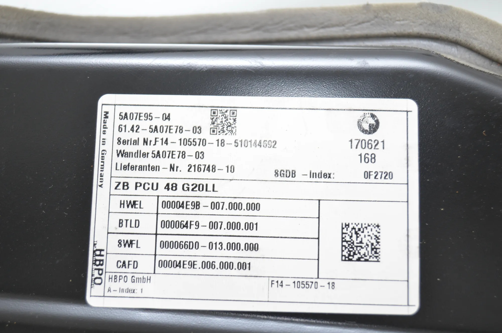 Other Control Units – OEM 5A07E78 · BMW 3 Touring (G21) (2019 - -) 318 d 2021 – 4
