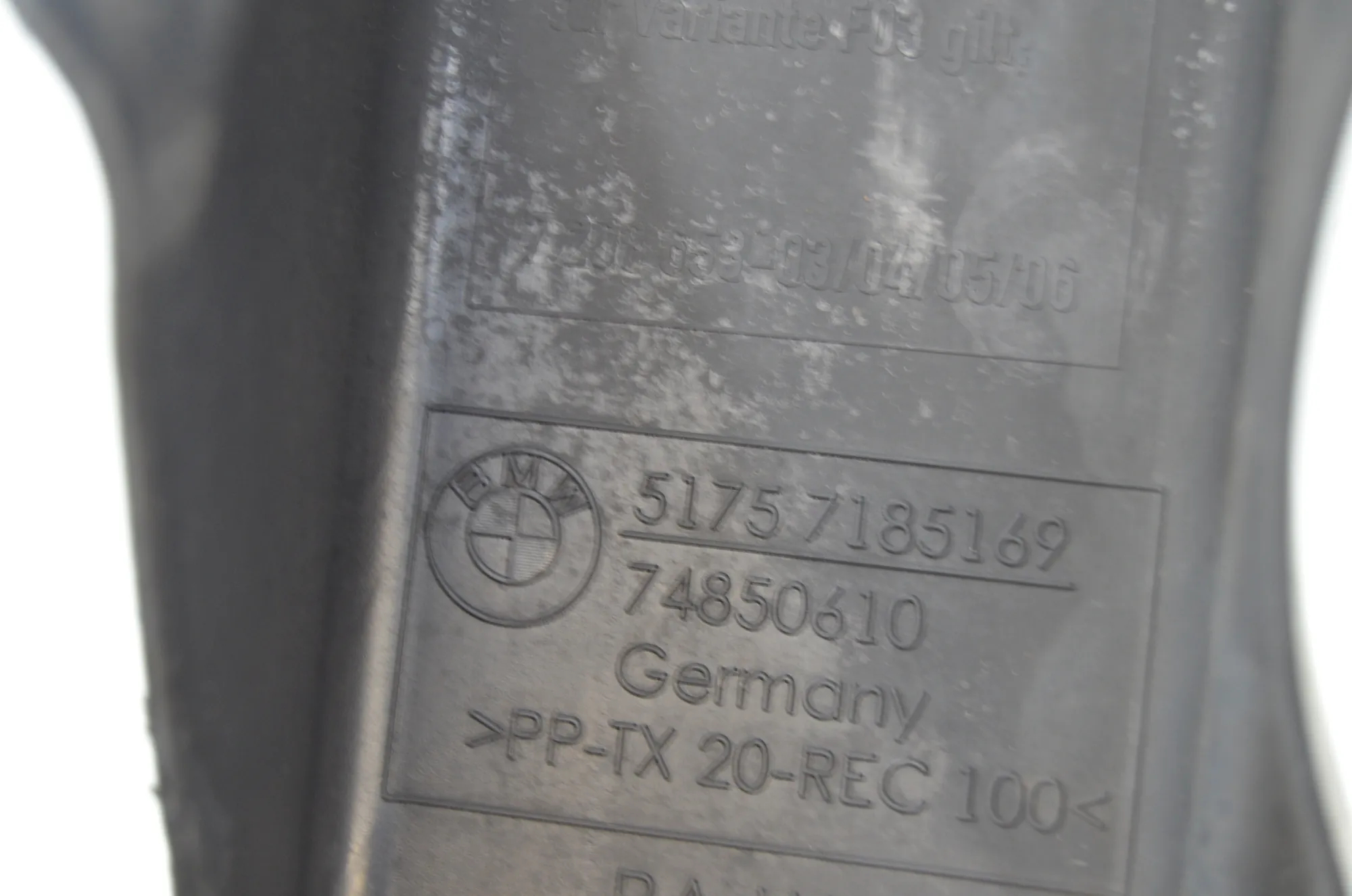 Other Underbody Cover – OEM 7185169 · BMW 5 Touring (F11) 530 d 2011 – 6