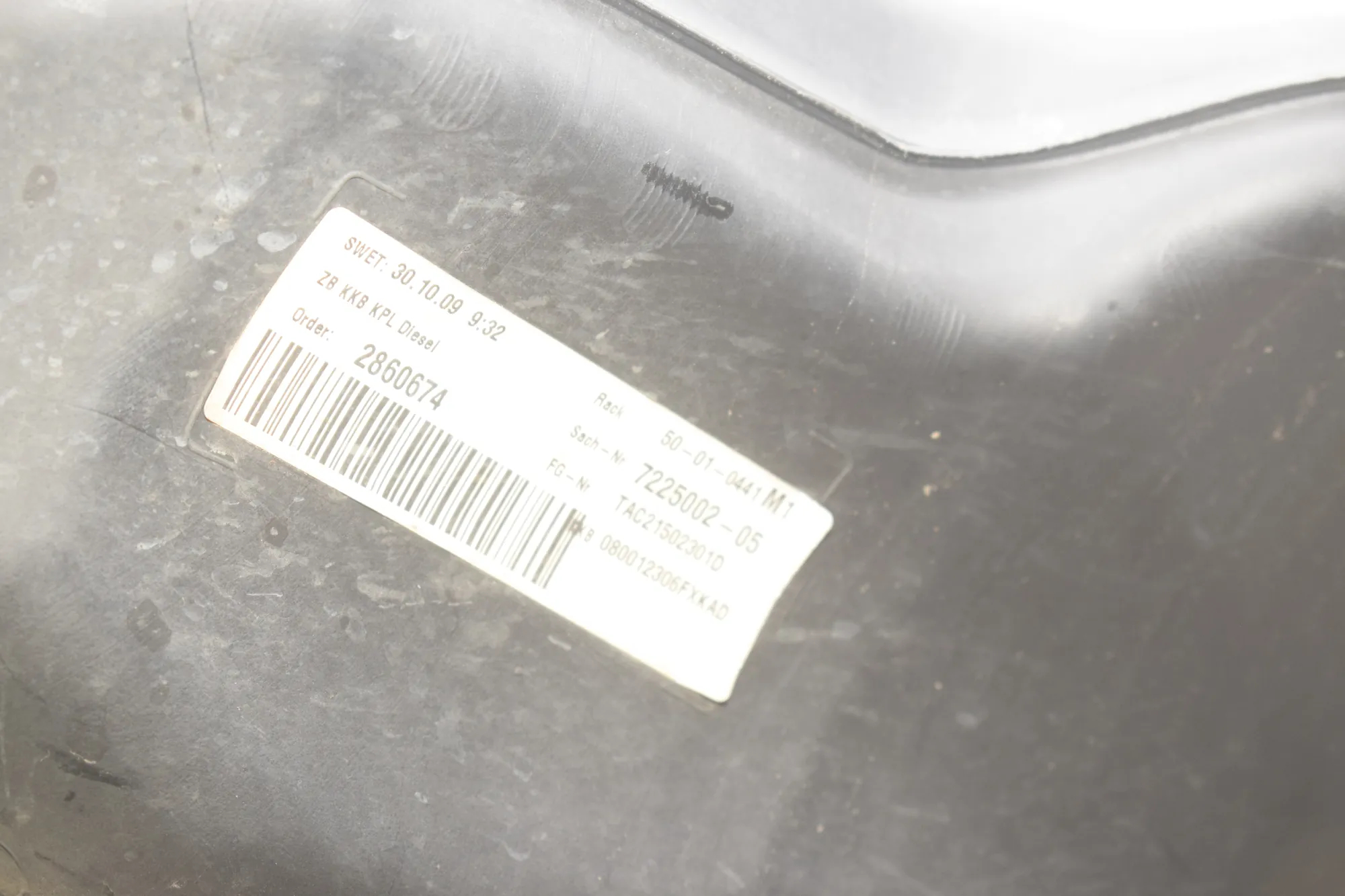 Fuel Tank – OEM 7225002 · BMW 5 Gran Turismo (F07) 530 d 2009 – 4