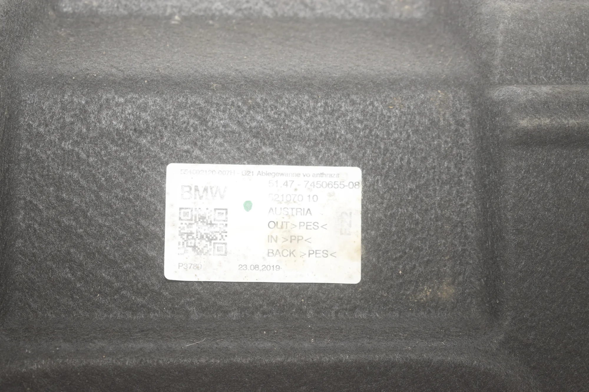 Trunk Boot Carpet – OEM 7450655 · BMW 3 Touring (G21) (2019 - -) 320 d 2019 – 4