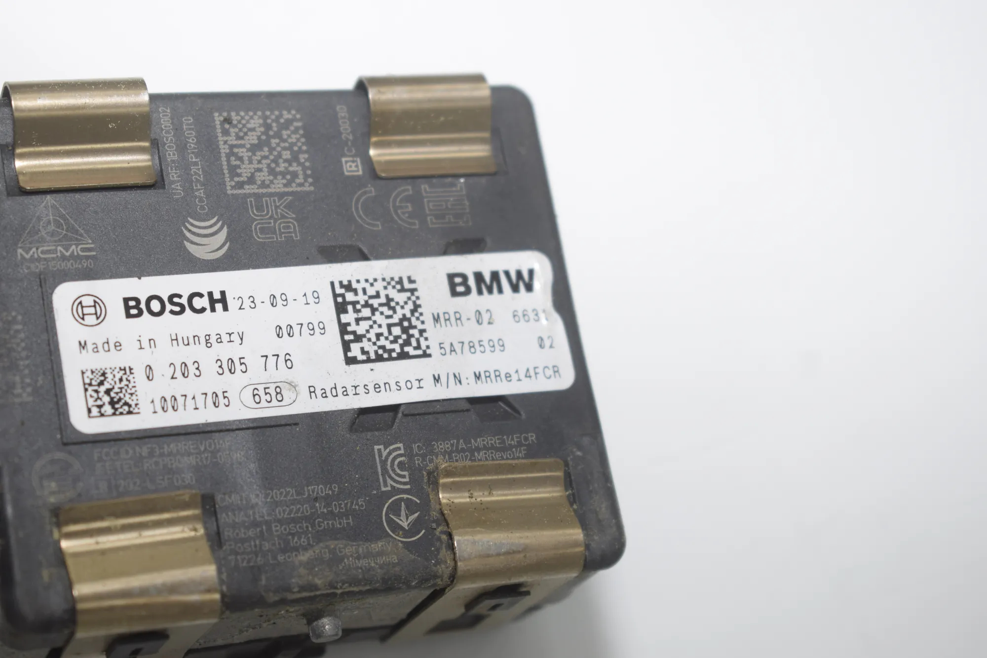 Distance Radar Sensor – OEM 5A78599 · BMW X5 (G05) BMW X5 (G05) xDrive 30 d 2018 – 6