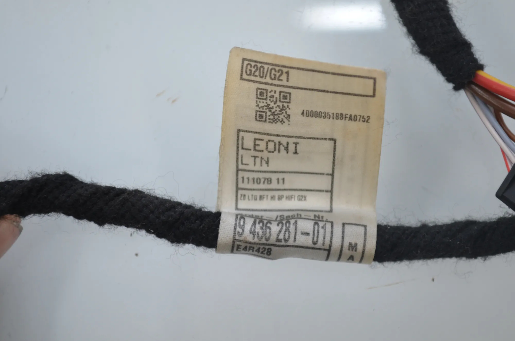 Front Right Door Wiring – OEM 9436281 · BMW 3 Touring (G21) BMW 3 Touring (G21) 320 d 2020 – 4