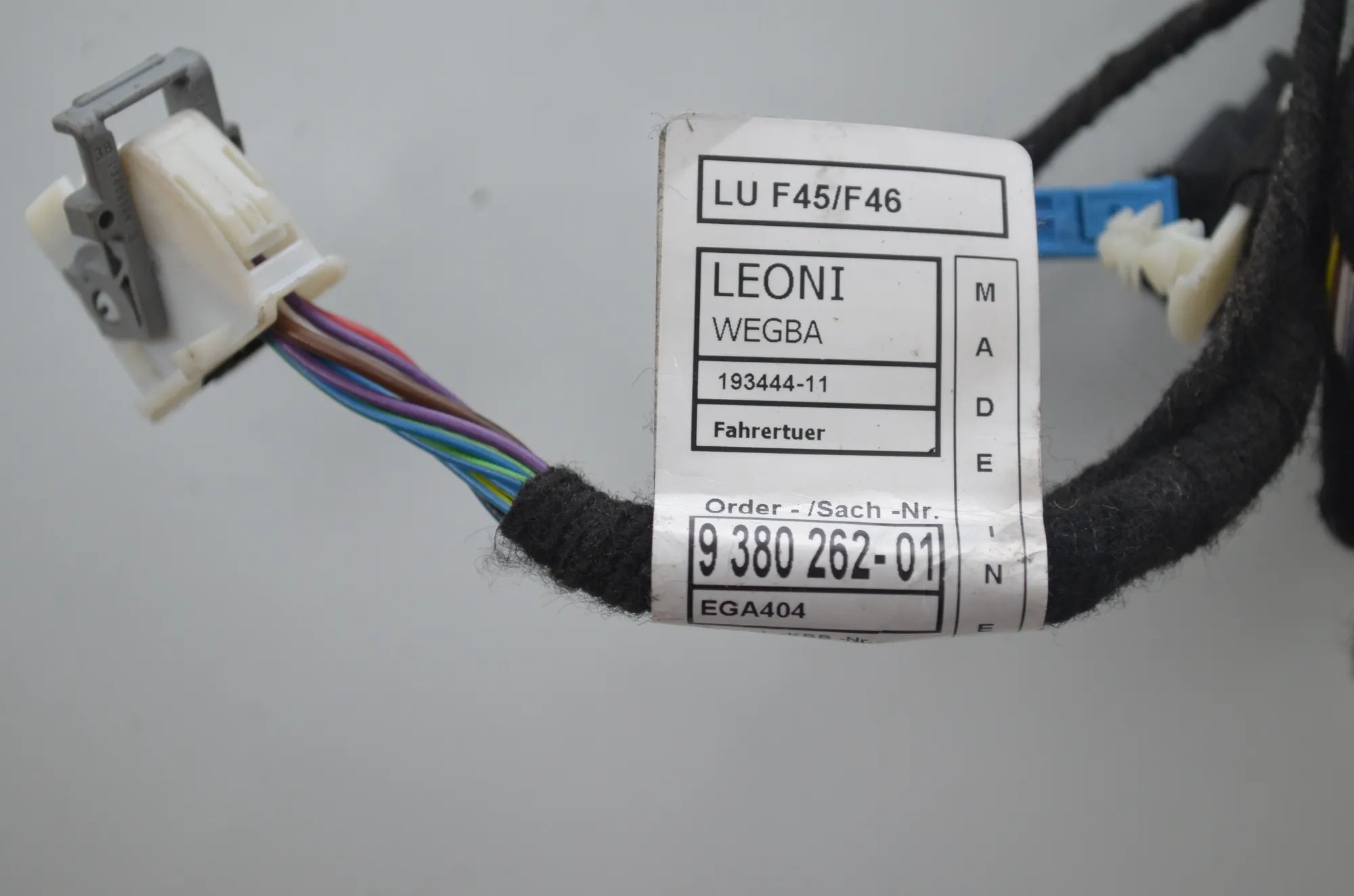 Rear Left Door Wiring – OEM 9380262 · BMW 2 Gran Tourer (F46) 216 d 2015 – 4