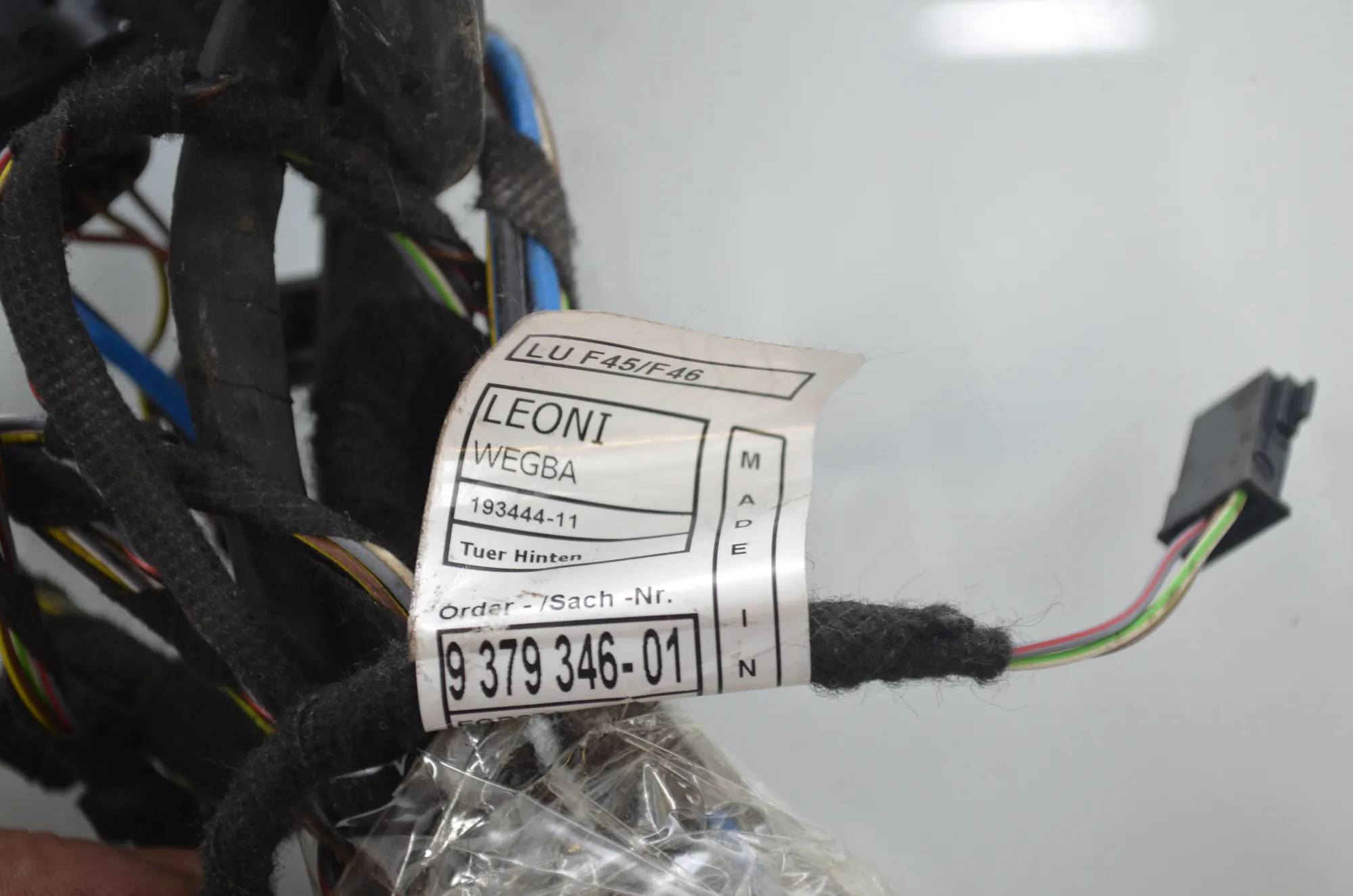 Rear Left Door Wiring – OEM 9380262 · BMW 2 Gran Tourer (F46) 216 d 2015 – 5