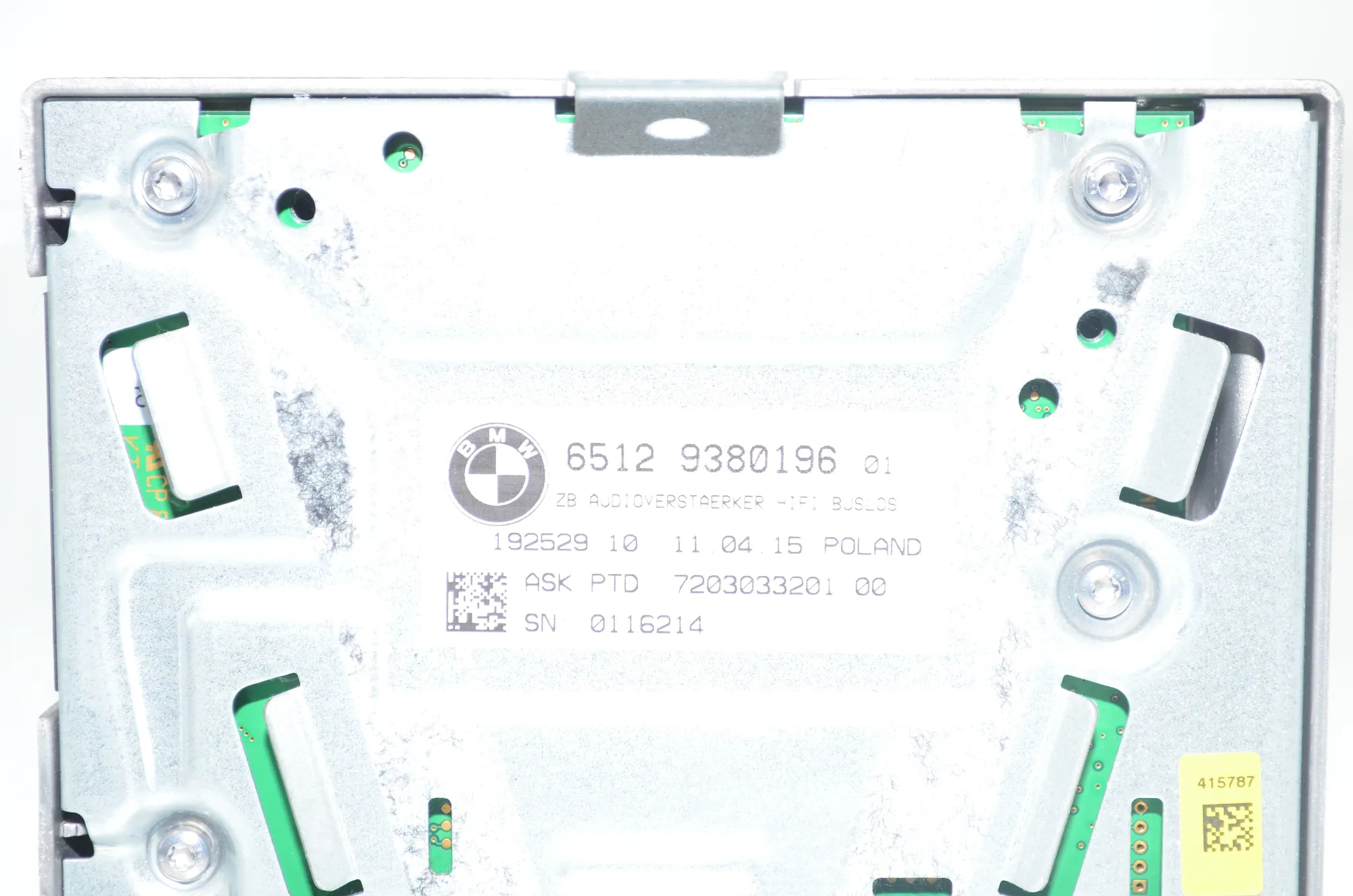 Sound Audio System Set – OEM 9281896 · BMW 2 Gran Tourer (F46) 216 d 2015 – 12