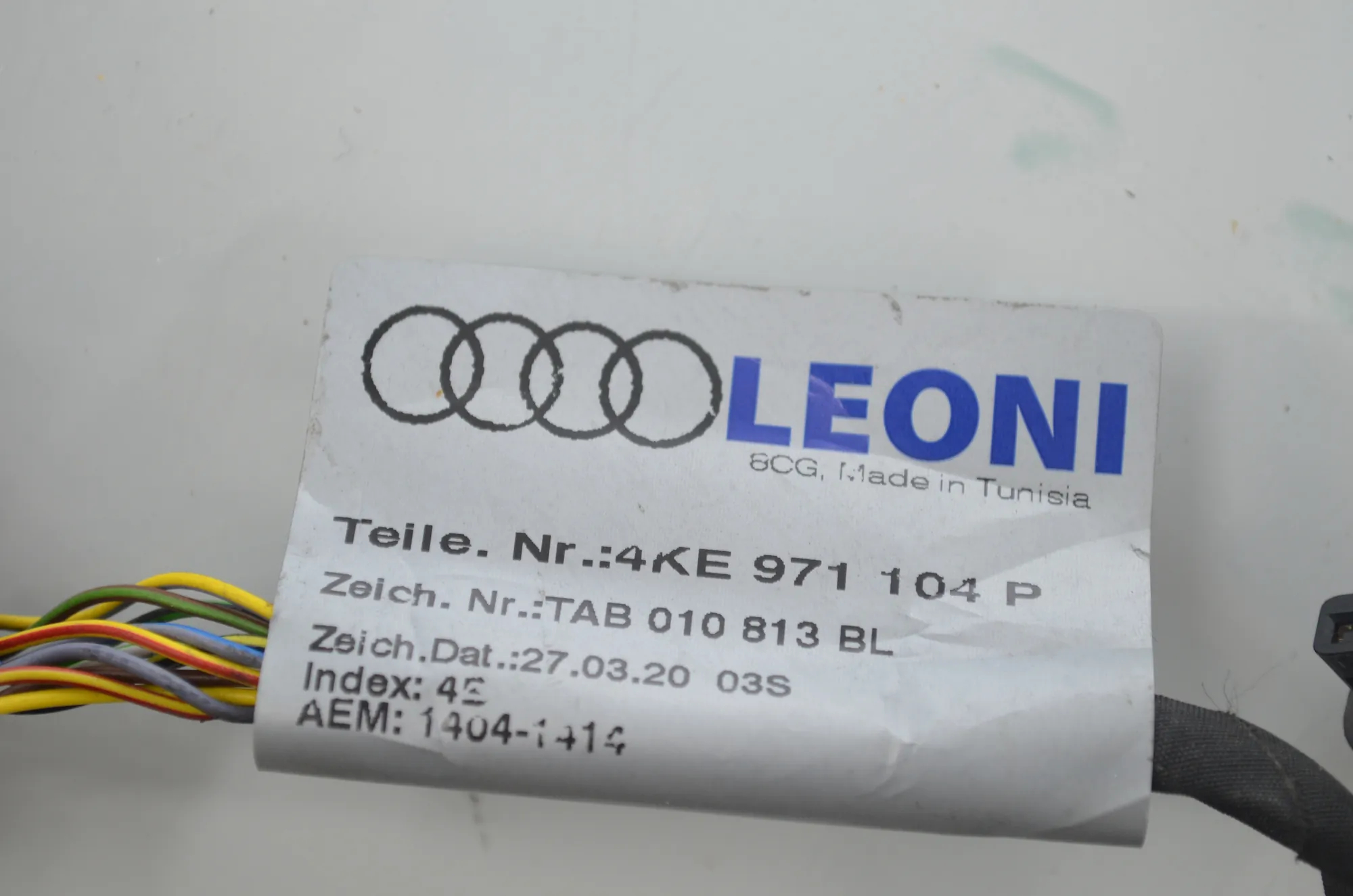 Rear Parking Sensor Wiring Loom – OEM 4KE971104 · AUDI E-TRON (GEN) AUDI E-TRON (GEN) 50 quattro 2020 – 4
