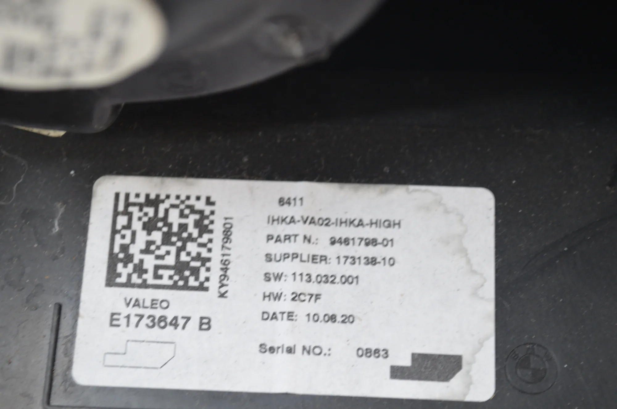 Interior Heater – OEM 5A07176 · BMW i3 (I01) s Electric 2020 – 6