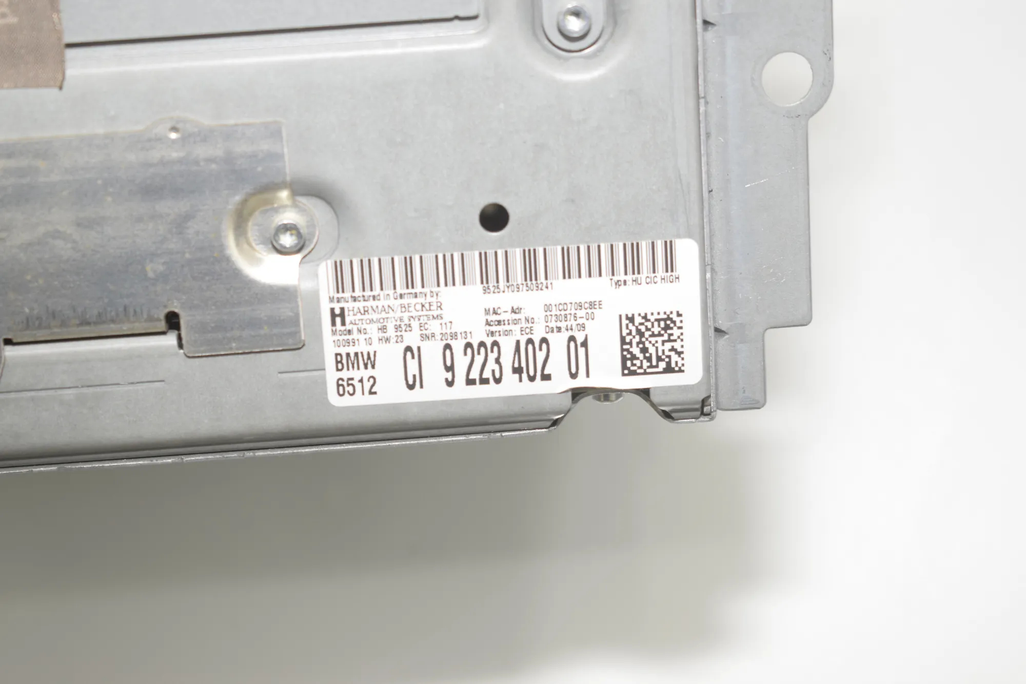 Navigation System – OEM 9206444 · BMW 5 Gran Turismo (F07) 530 d 2009 – 9