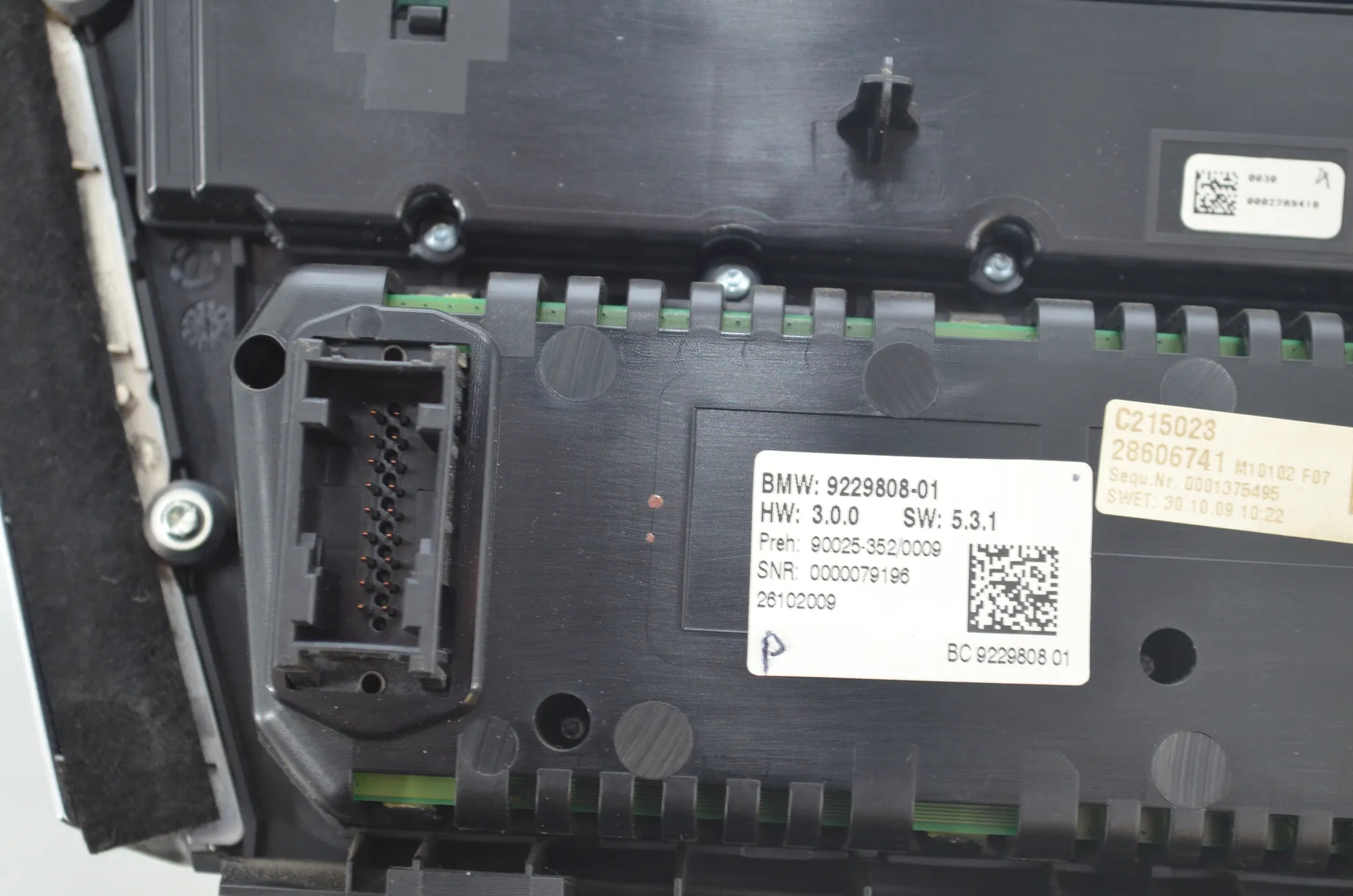 Climate Control Unit – OEM 9229808 · BMW 5 Gran Turismo (F07) 530 d 2009 – 6