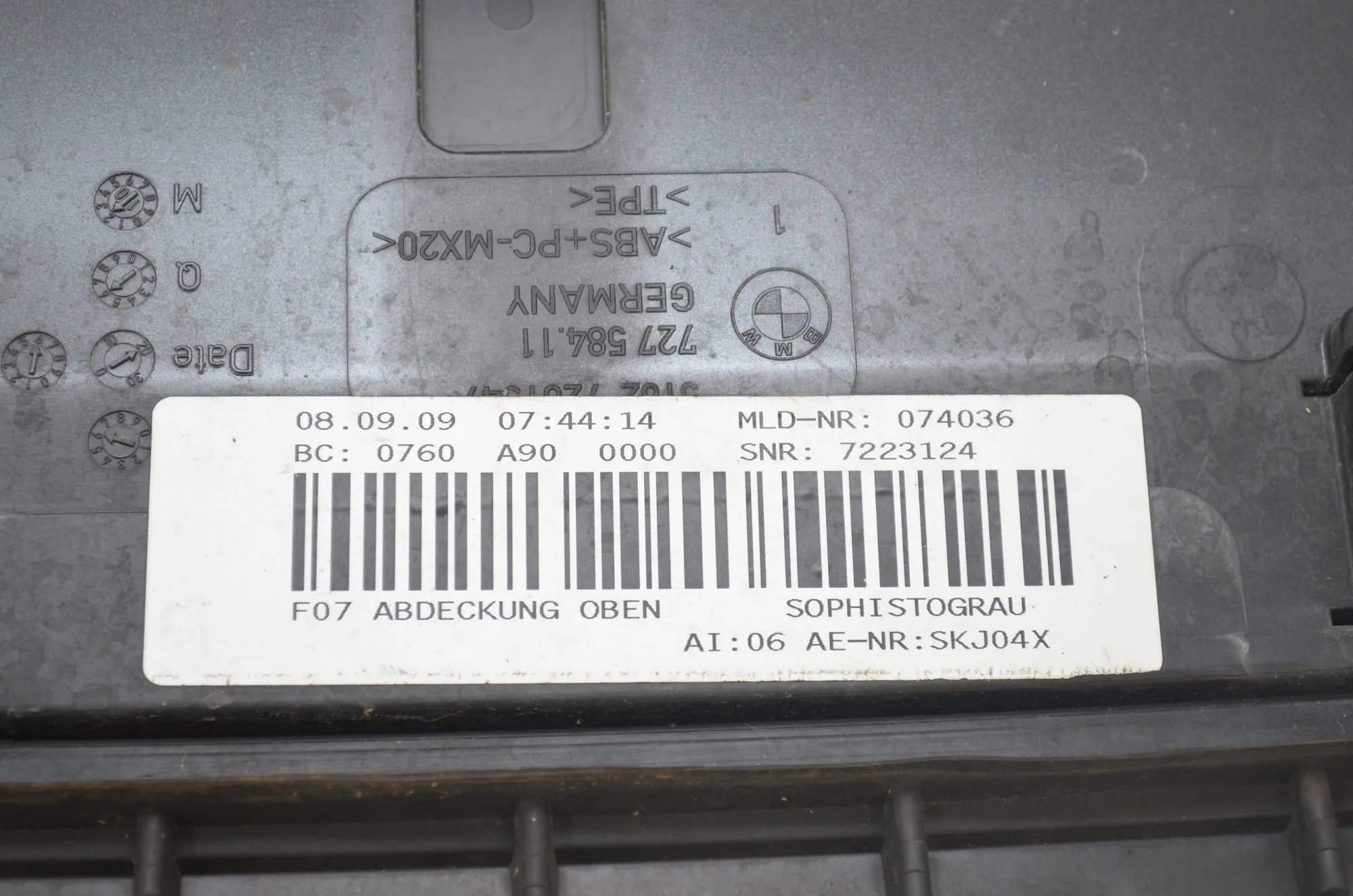 Rear Windshield Spoiler – OEM 7223124 · BMW 5 Gran Turismo (F07) 530 d 2009 – 4