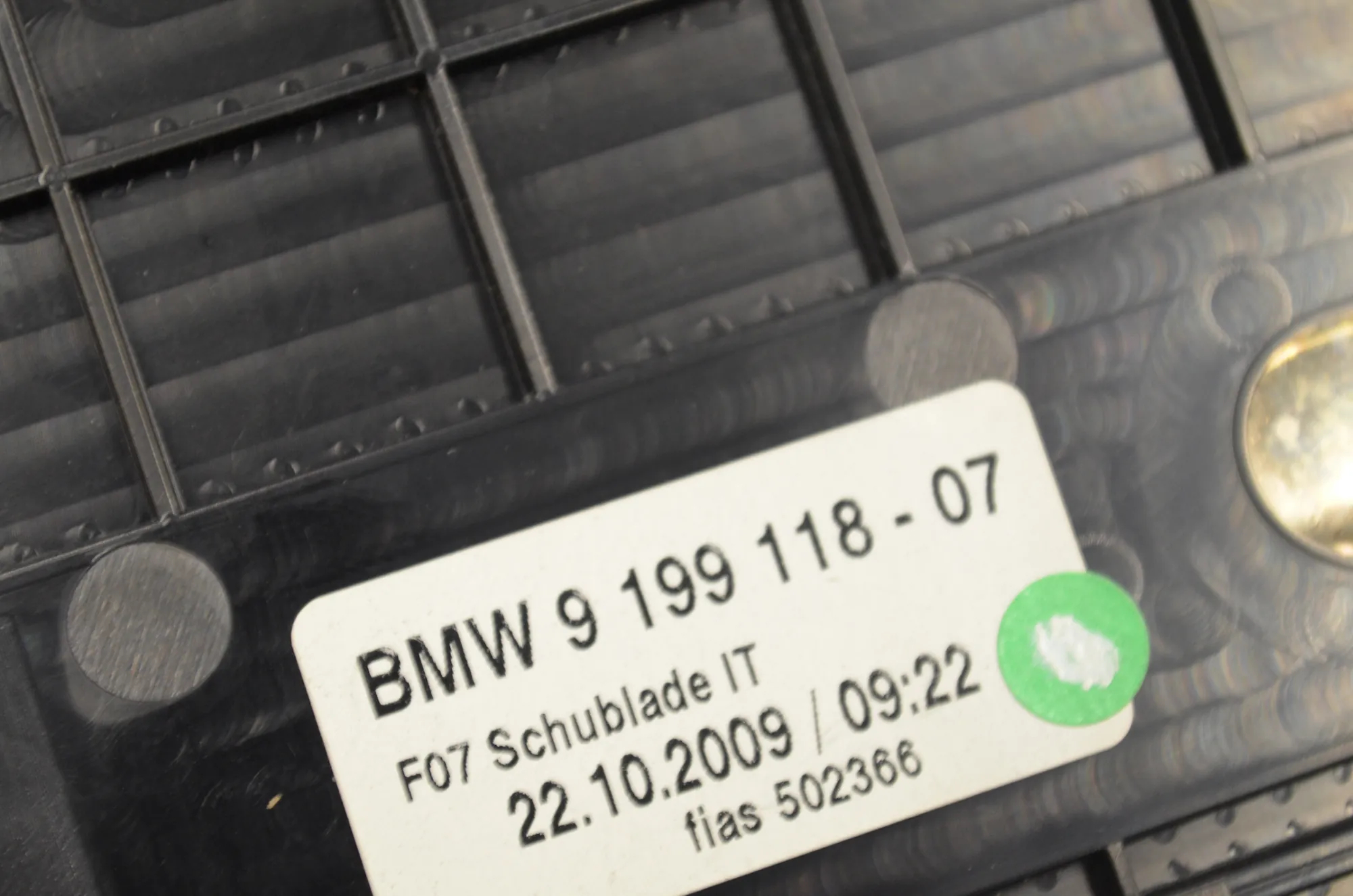 Dashboard – OEM 9199052 · BMW 5 Gran Turismo (F07) 530 d 2009 – 6