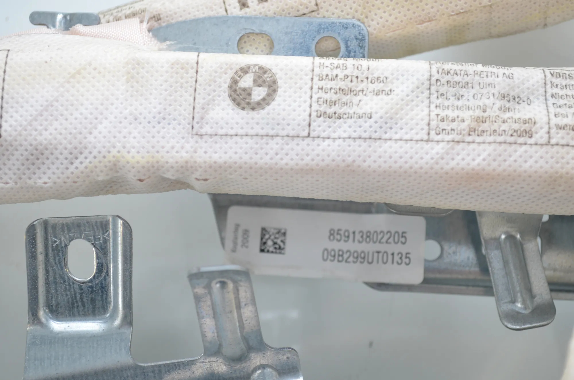 Right Side Roof Safety Curtain SRS – OEM 9138022 · BMW 5 Gran Turismo (F07) 530 d 2009 – 5