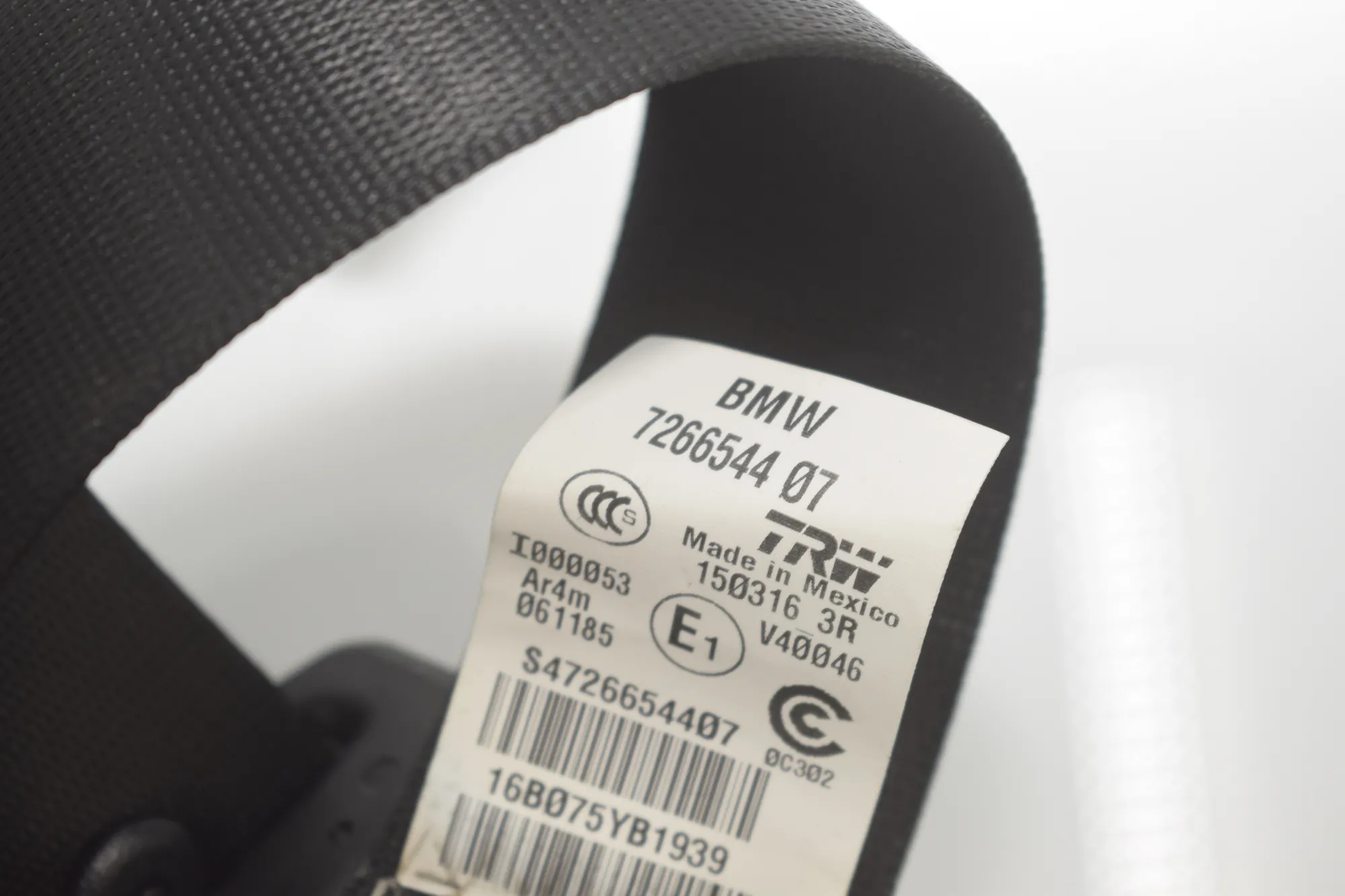 Front Left Seatbelt – OEM 7258431 · BMW X3 (F25) xDrive 20 d 2016 – 7