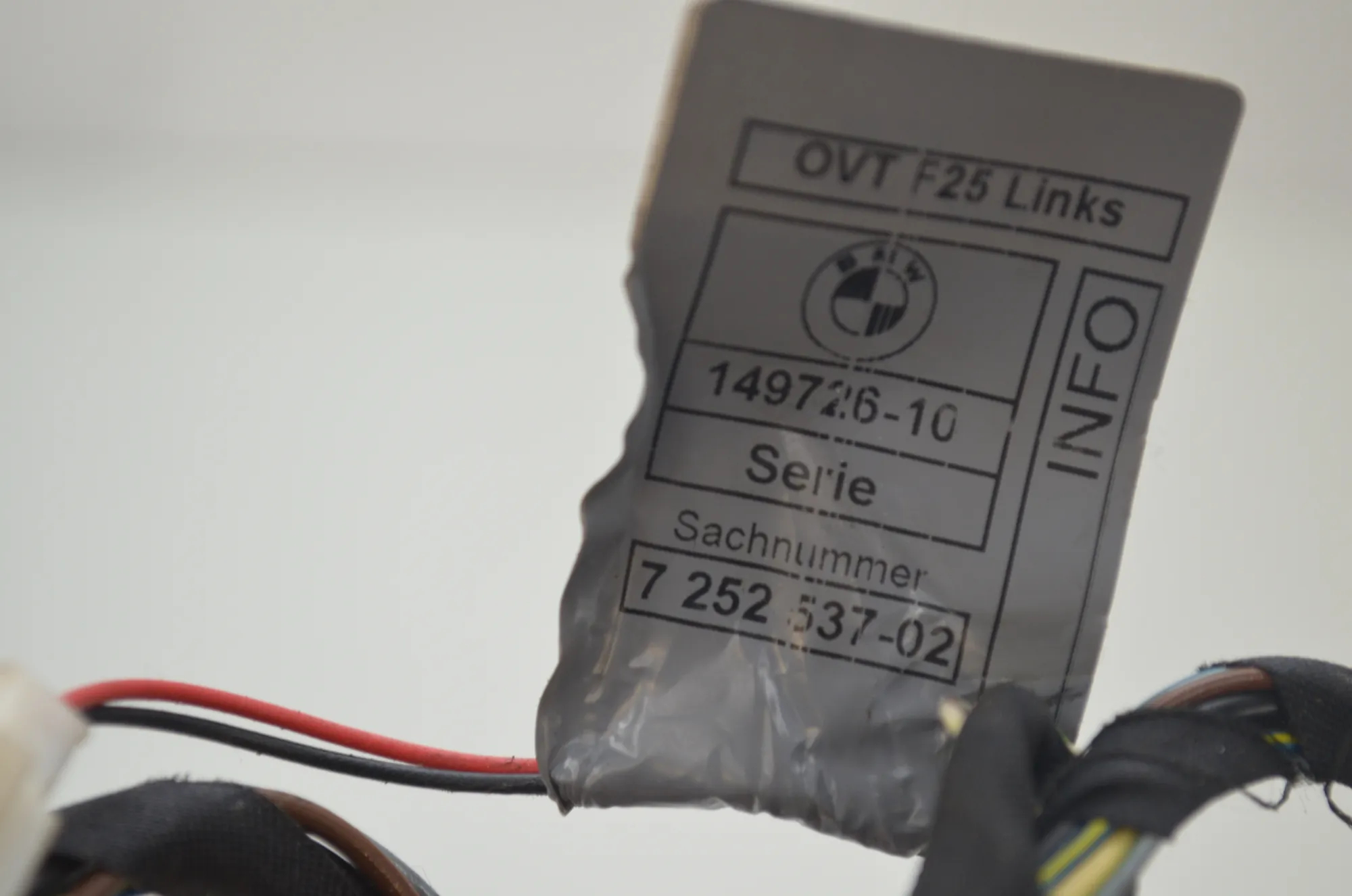 Front Right Door Wiring – OEM 7252538 · BMW X3 (F25) xDrive 20 d 2016 – 5