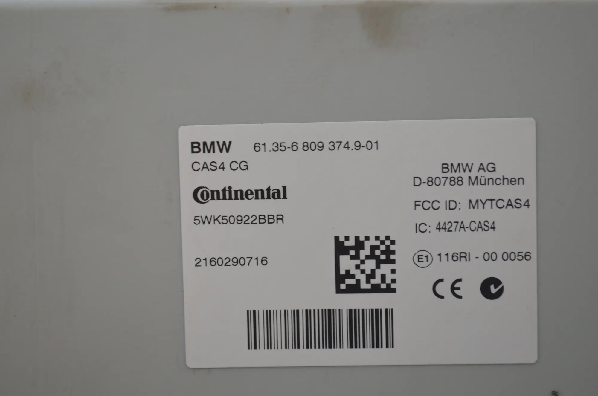 Engine Ignition ECU Set – OEM 6809374 · BMW X3 (F25) xDrive 20 d 2016 – 7