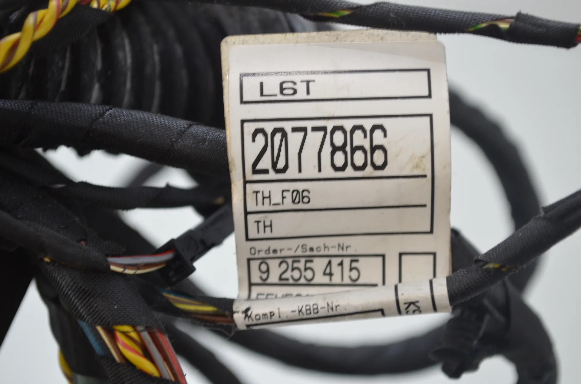 Rear Left Door Wiring – OEM 9255415 · BMW 6 Gran Coupe (F06) 640 d 2012 – 9