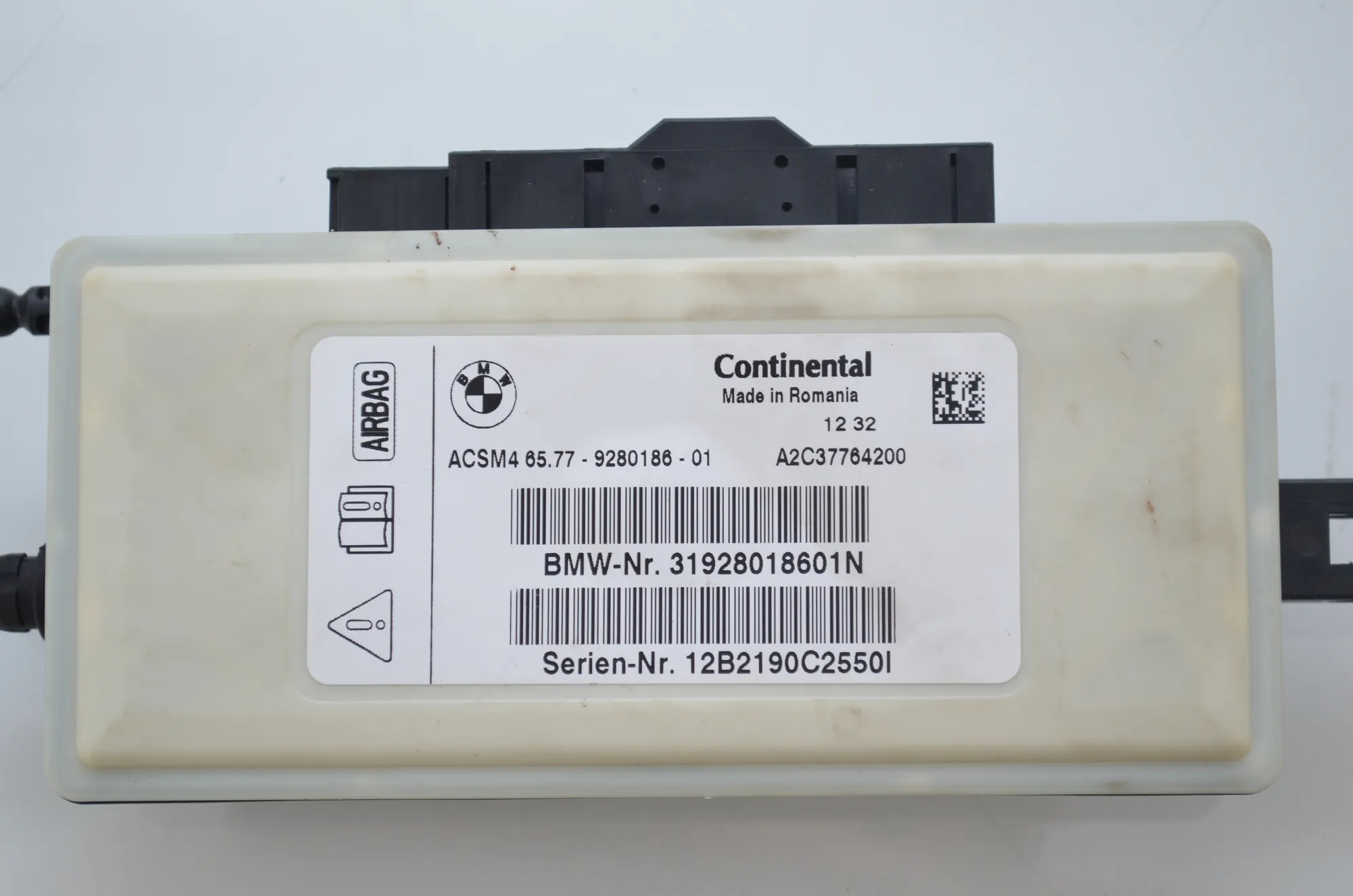 SRS Control Unit – OEM 9280186 · BMW 6 Gran Coupe (F06) 640 d 2012 – 4