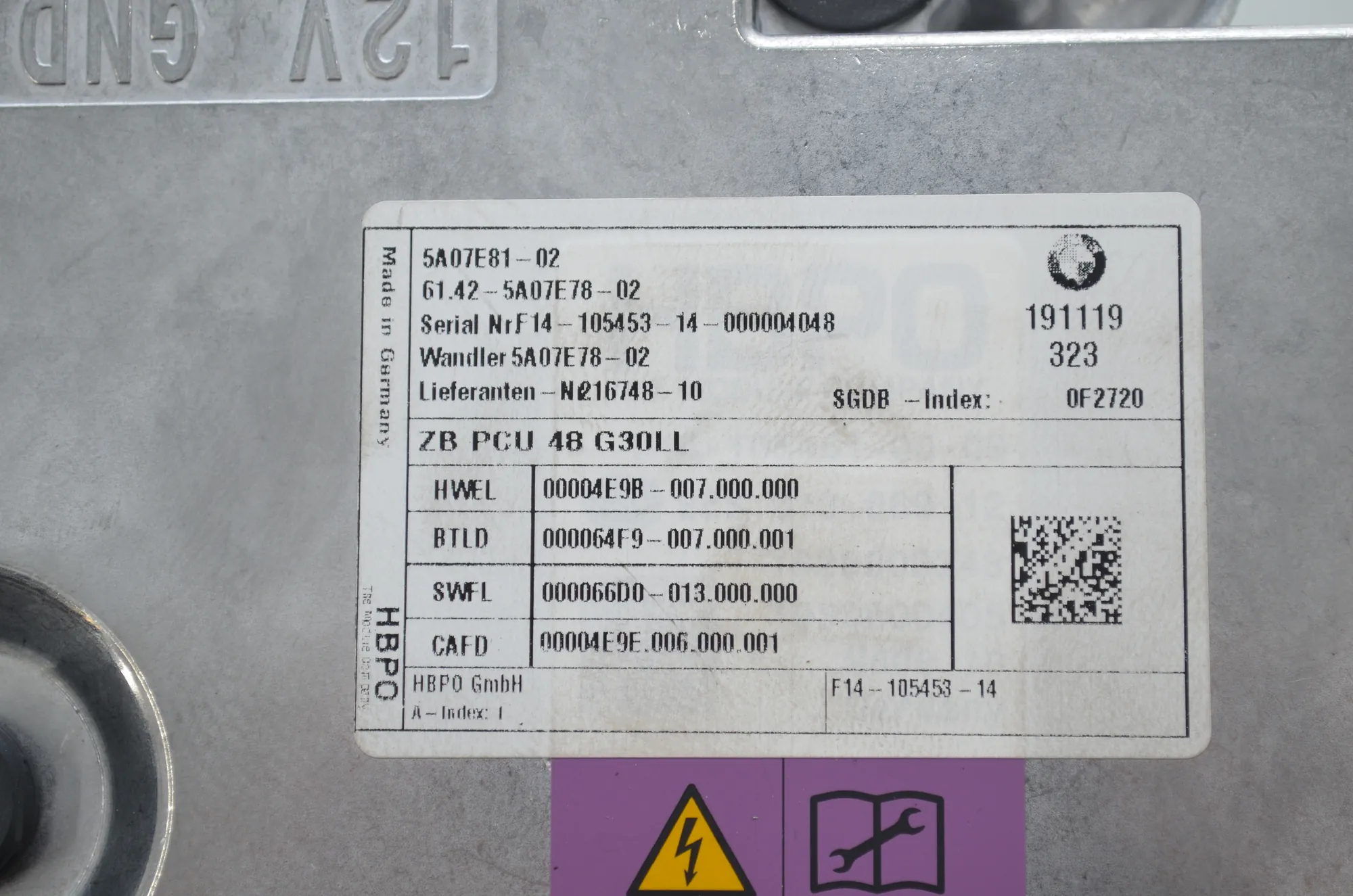 Other Control Units – OEM 5A07E78 · BMW 5 Touring (G31) (2017 - -) 520 d 2019 – 5