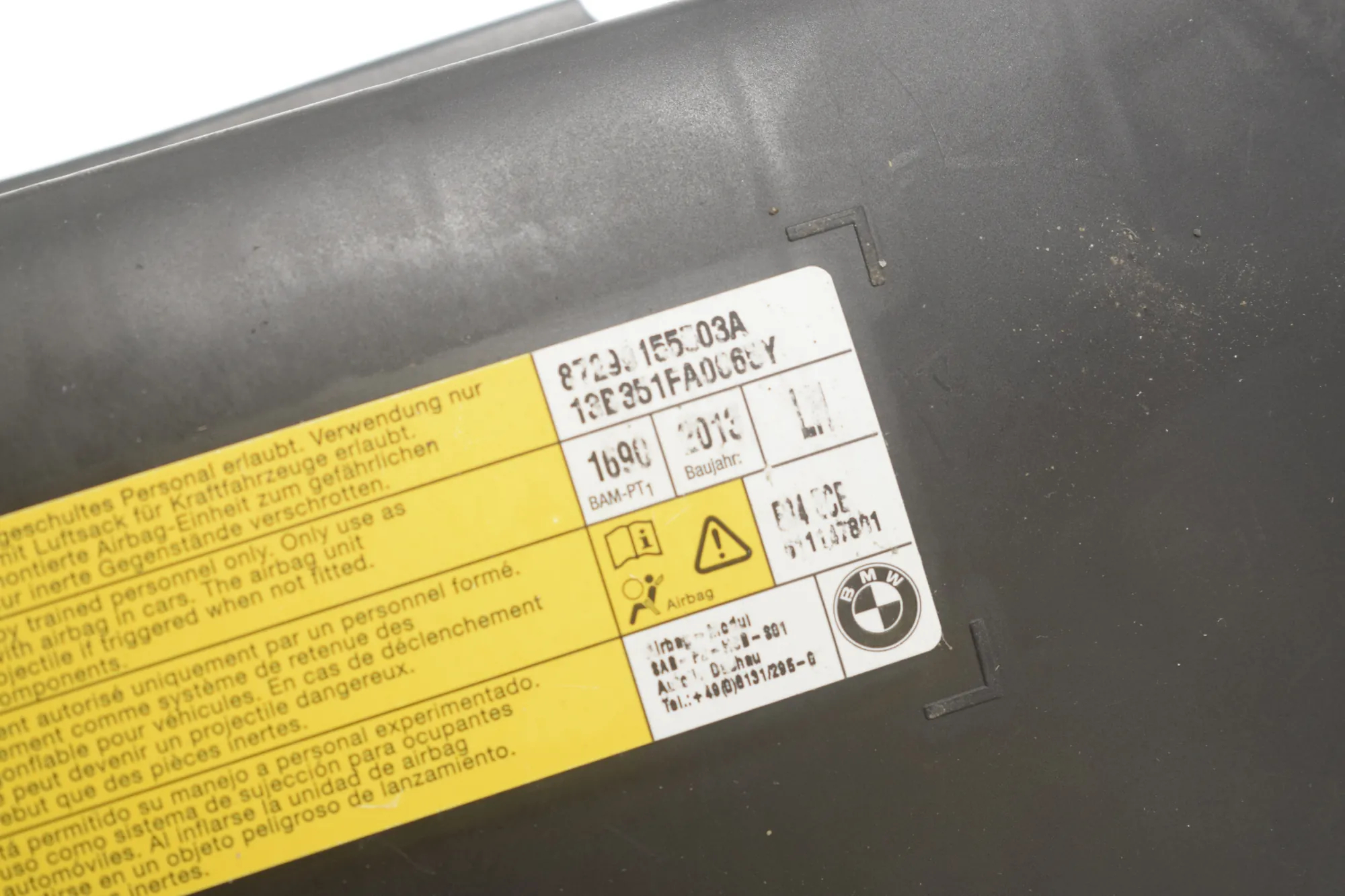 Seat Safety Bag SRS – OEM 8729915 · BMW X1 (E84) BMW X1 (E84) xDrive 20 d 2013 – 4